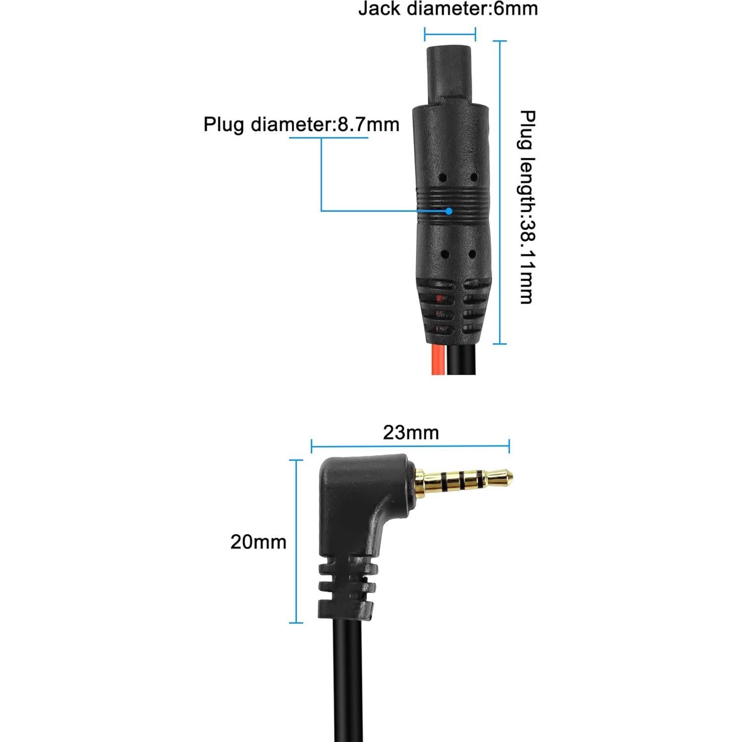 Cable de Cámara Trasera MEIRIYFA 10M 4 Pines HD Impermeable