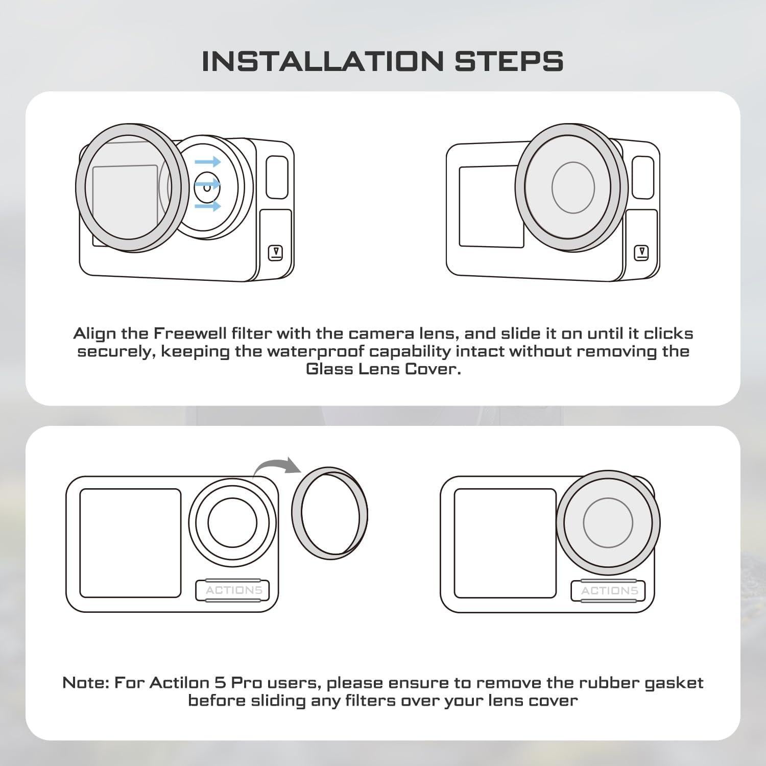 Filtro ND1000 Freewell para DJI Osmo Action 5 Pro/4/3