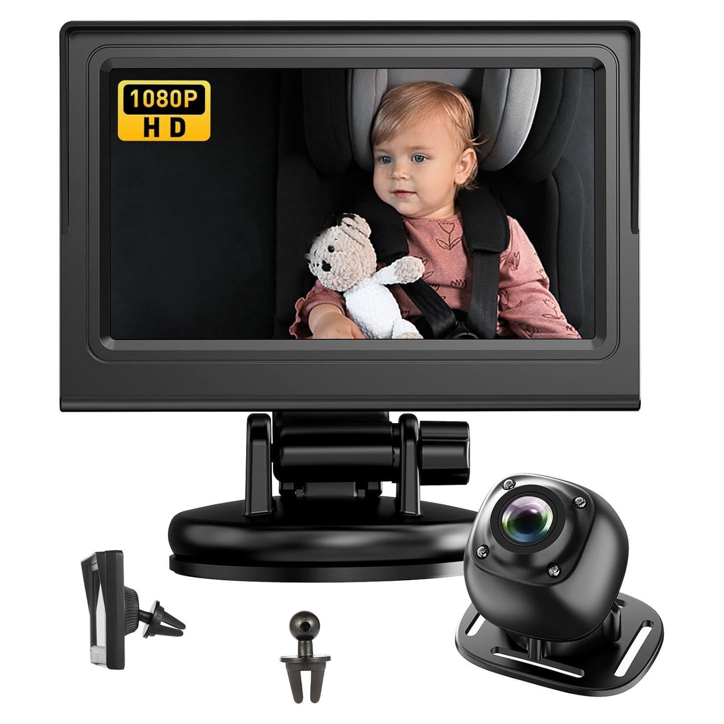 Cámara para Bebés en Auto BM200 - Monitor 4.3" HD, Visión Nocturna