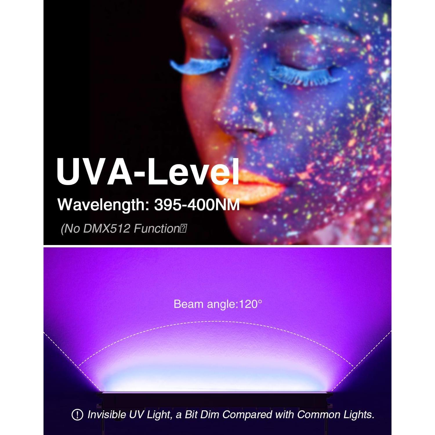 Onforu 4 Luces Negras LED 42W con Soporte Ajustable