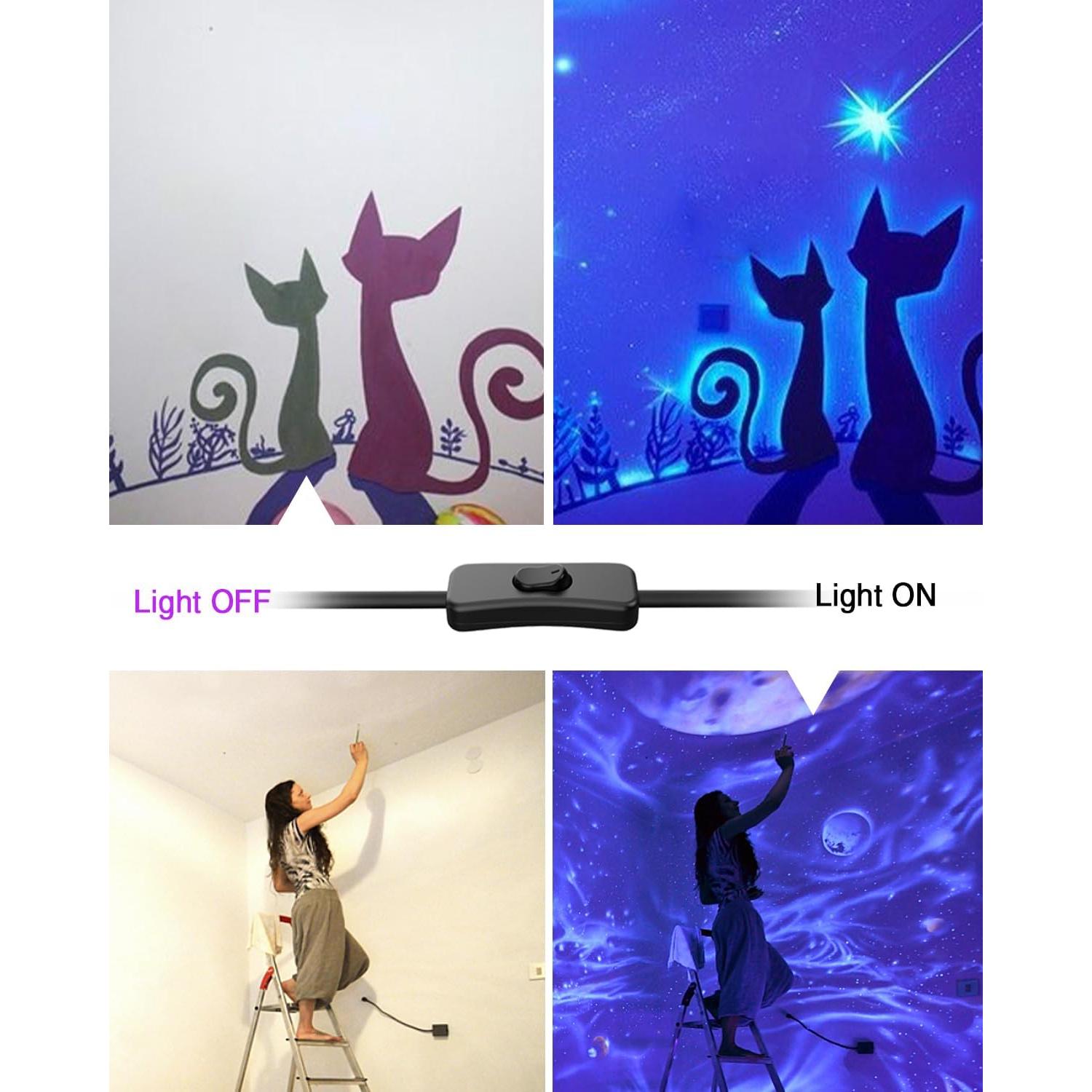 Onforu 4 Luces Negras LED 42W con Soporte Ajustable