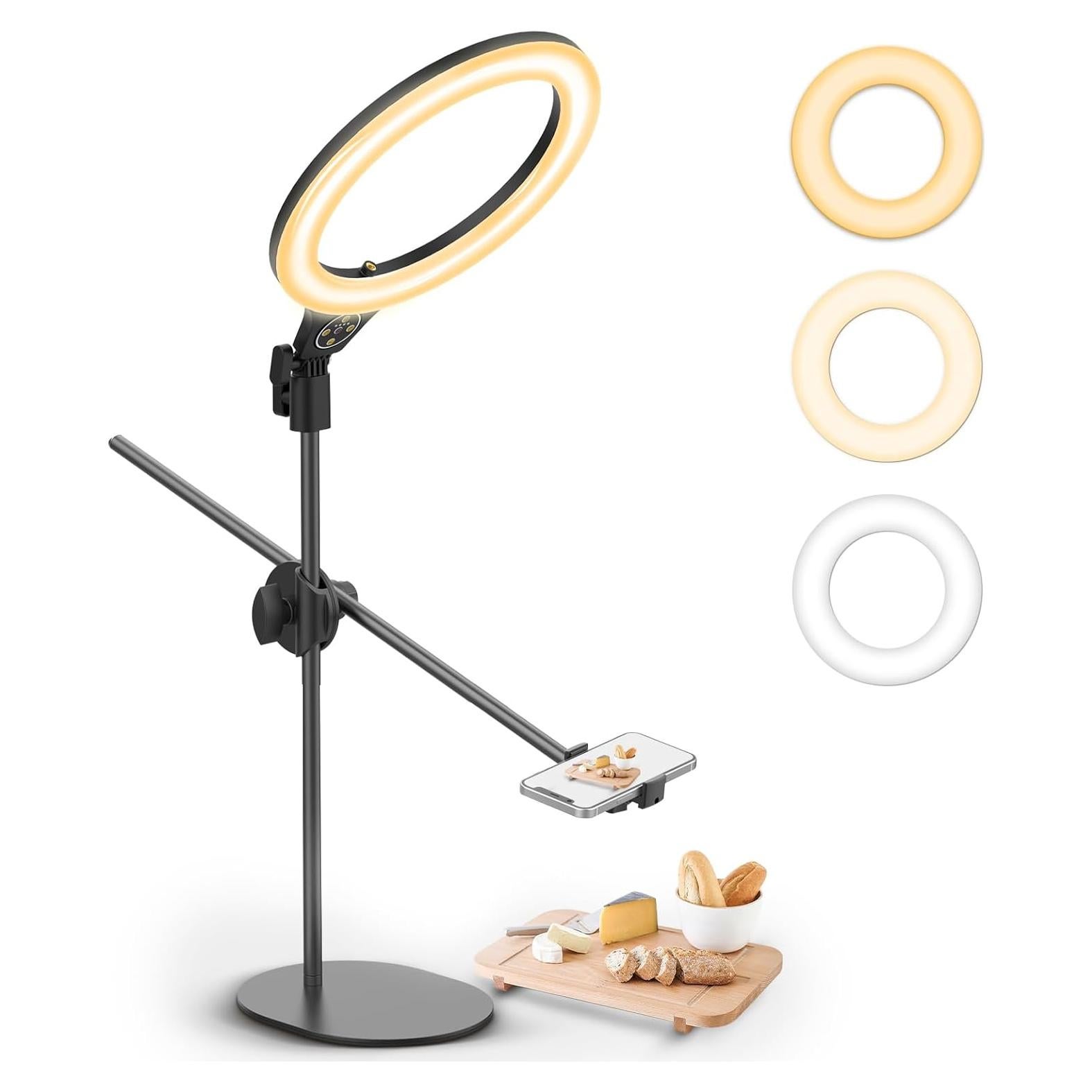 Soporte de Luz de Anillo ULANZI 10" con Brazo Ajustable