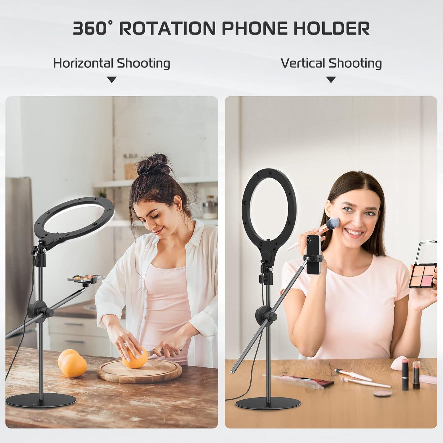 Soporte de Luz de Anillo ULANZI 10" con Brazo Ajustable