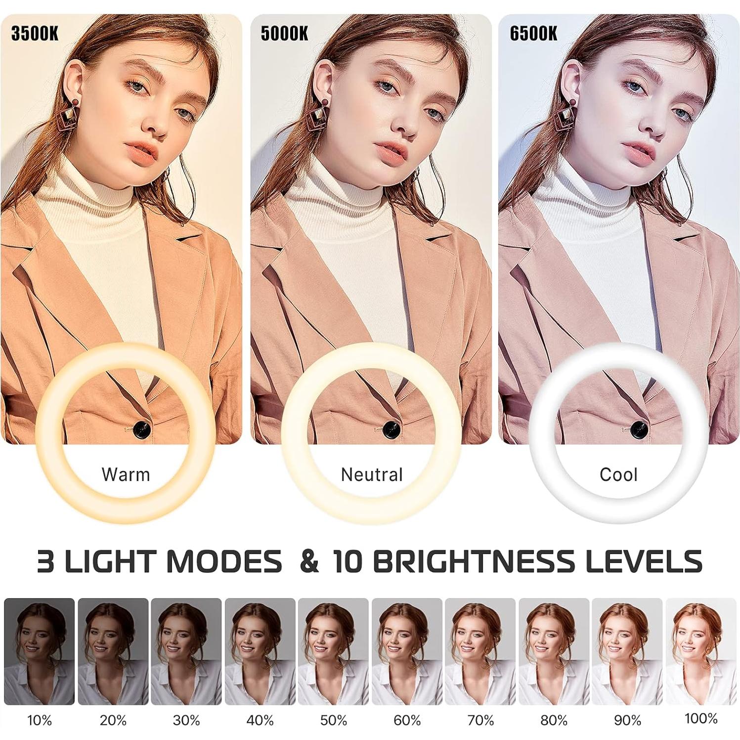 Soporte de Luz de Anillo ULANZI 10" con Brazo Ajustable