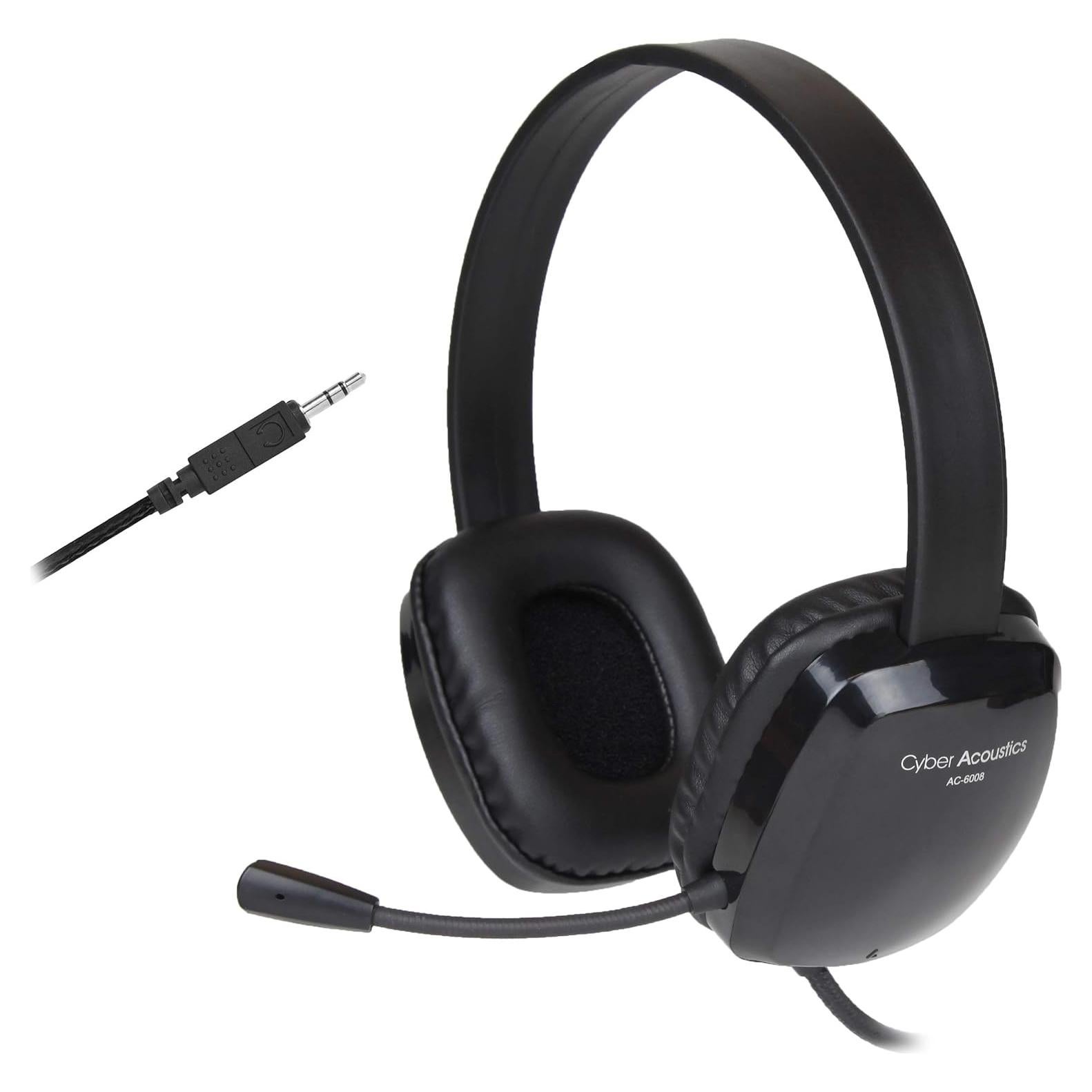 Auriculares Estéreo Cyber Acoustics AC-6008 3.5mm con Micrófono
