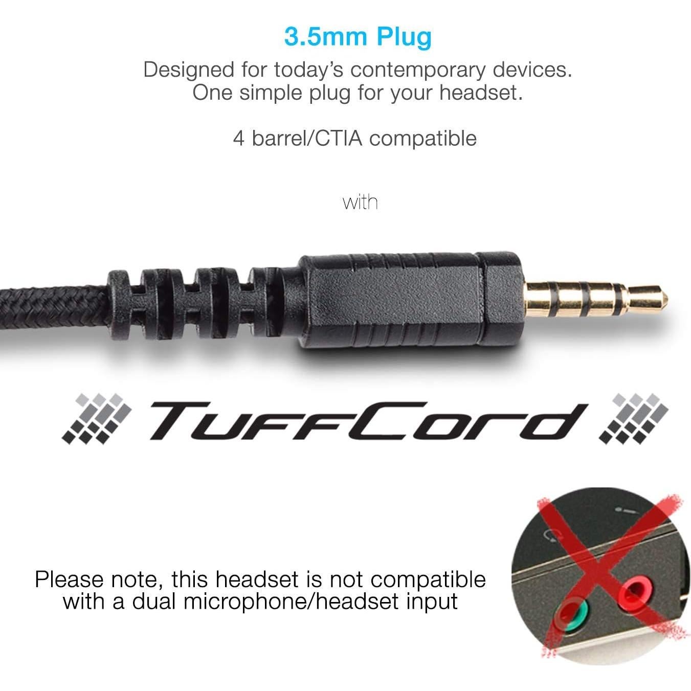 Auriculares Estéreo Cyber Acoustics AC-6008 3.5mm con Micrófono