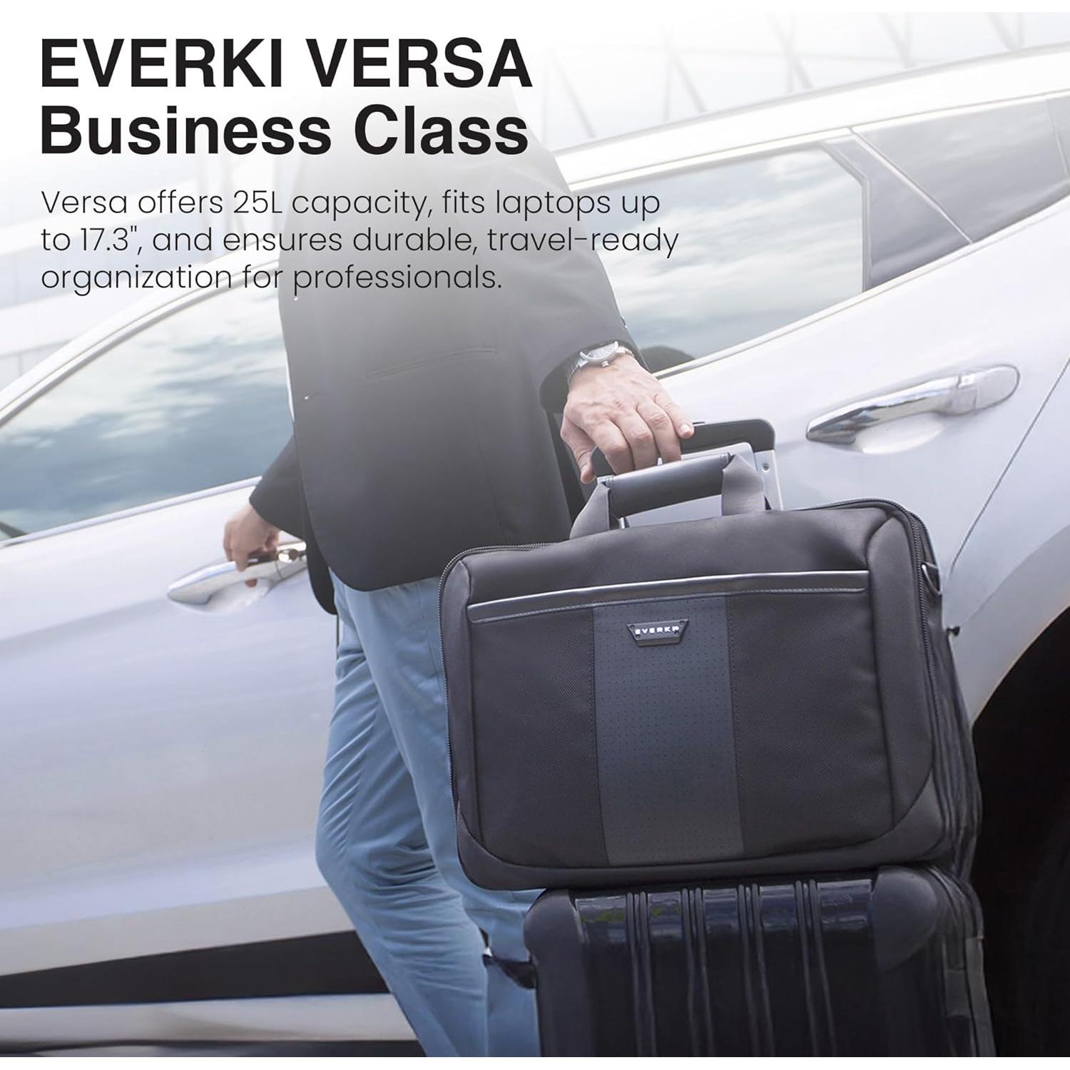 Maletín para Laptop EVERKI Versa 17.3" Negro Resistente