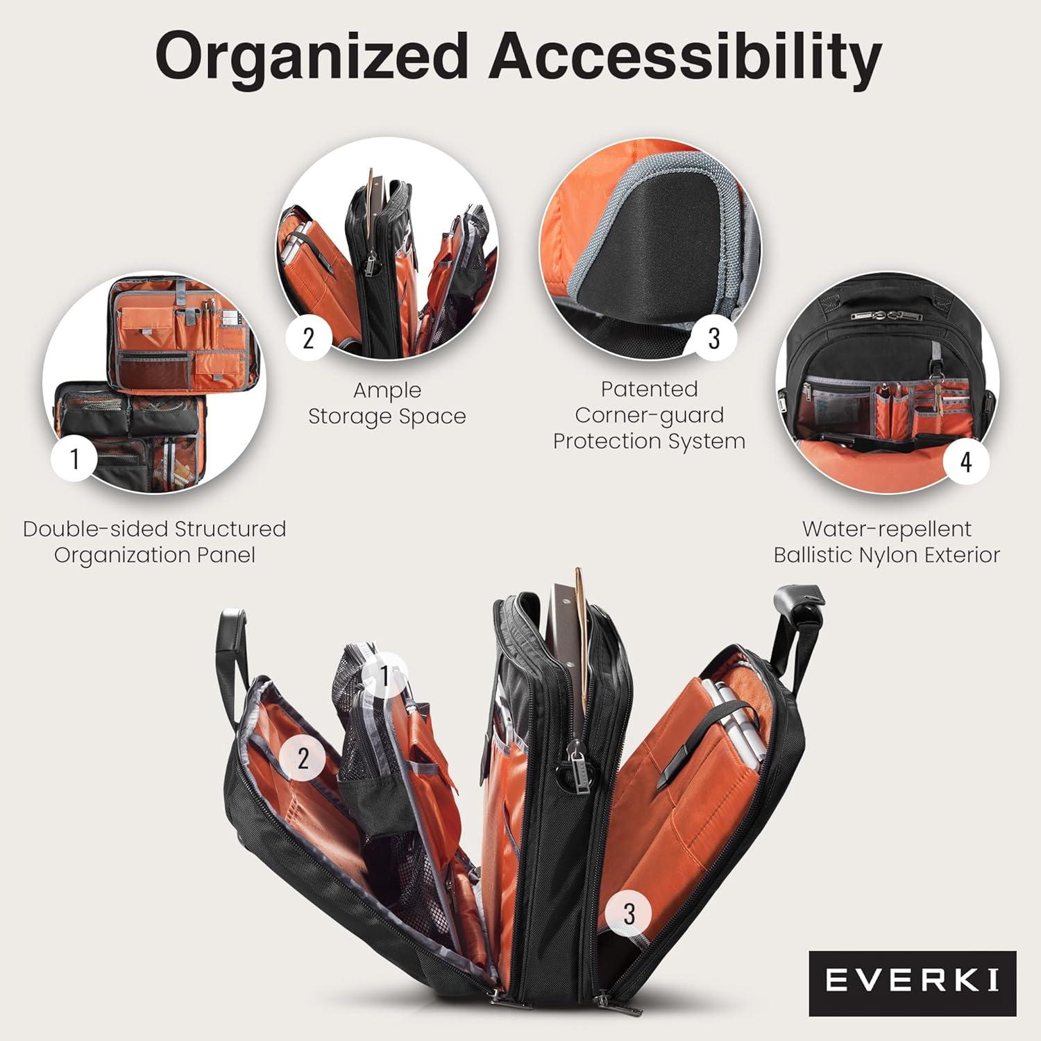 Maletín para Laptop EVERKI Versa 17.3" Negro Resistente