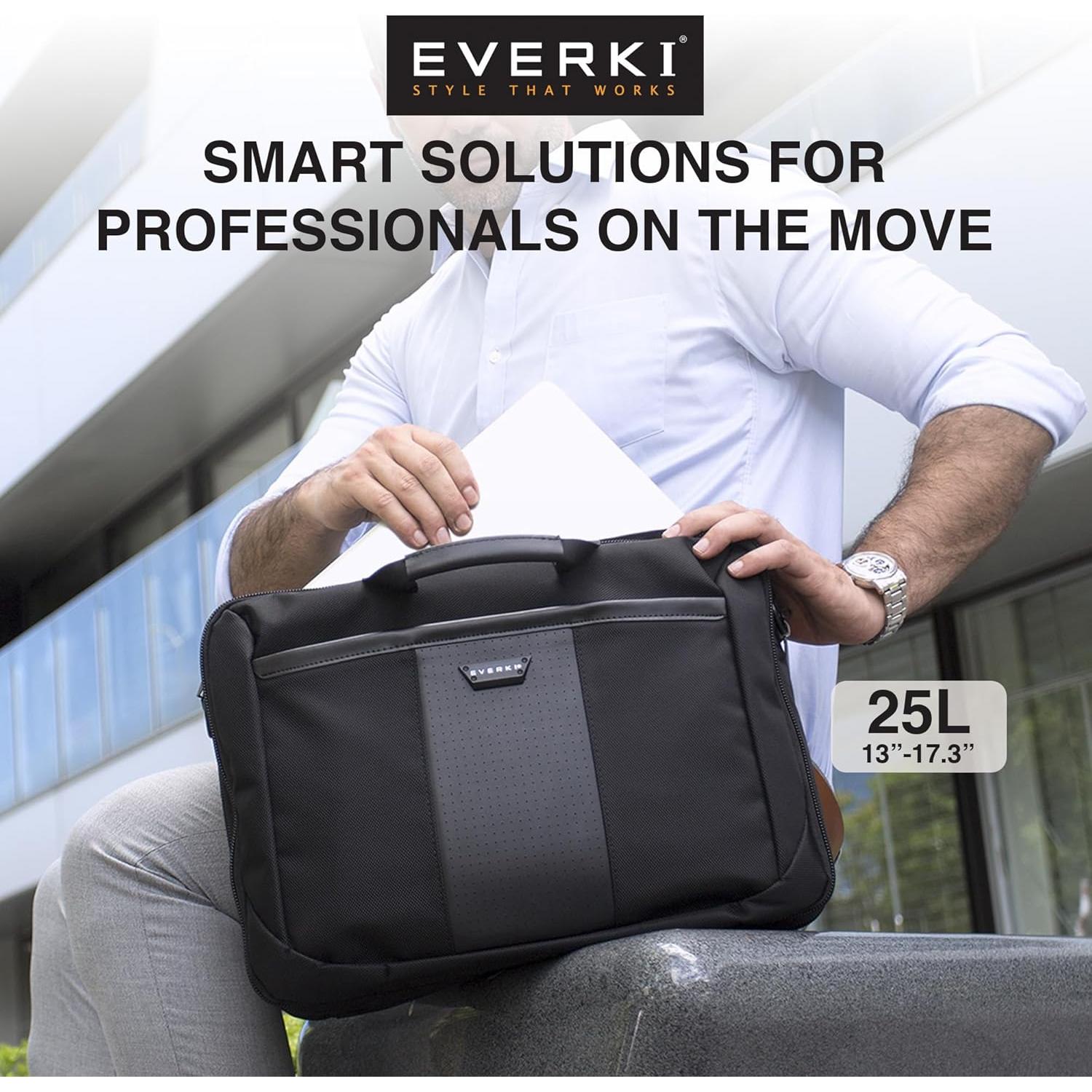 Maletín para Laptop EVERKI Versa 17.3" Negro Resistente