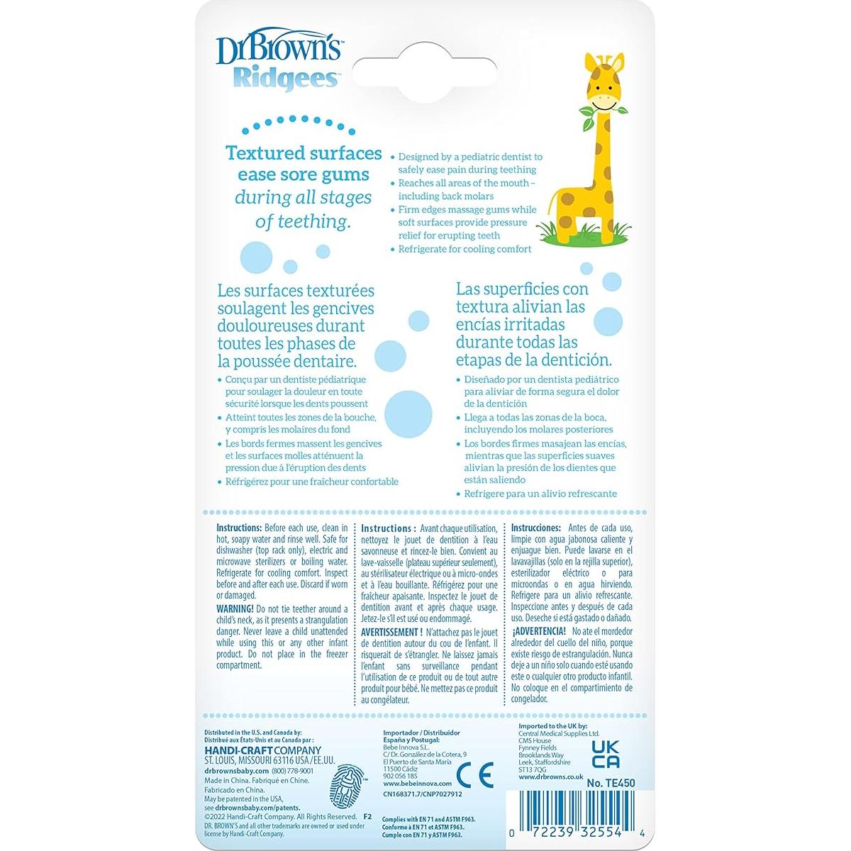 Mordedor Jirafa Dr. Brown's Ridgees para Bebés 3m+ BPA Free