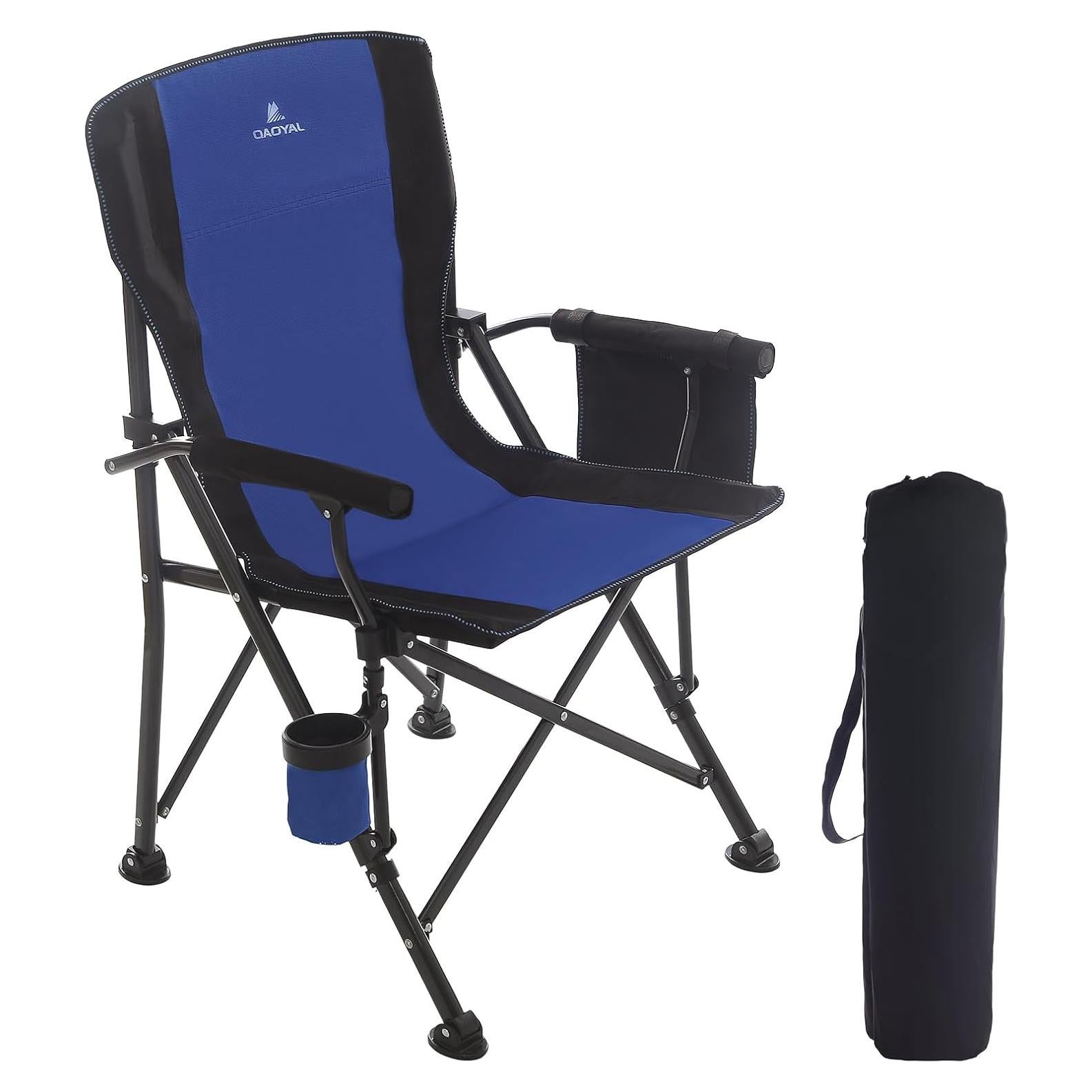 Silla de Camping QAOYAL Plegable 136 kg con Portavasos