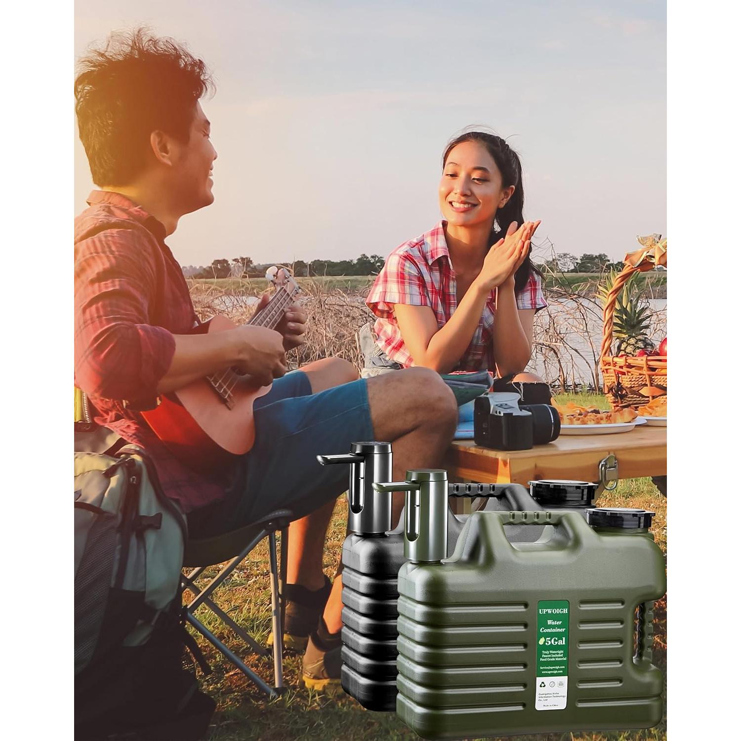 Jarra de Agua Portátil 19 Litros UPWOIGH con Bomba Táctil Negra