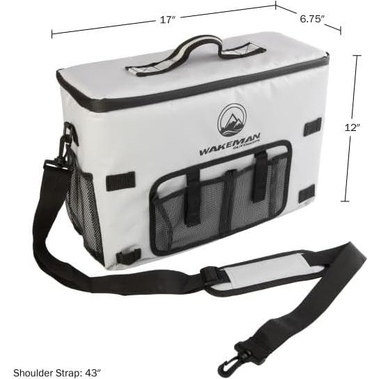 Cooler de Kayak 18L Wakeman Gris Aislado Resistente al Agua
