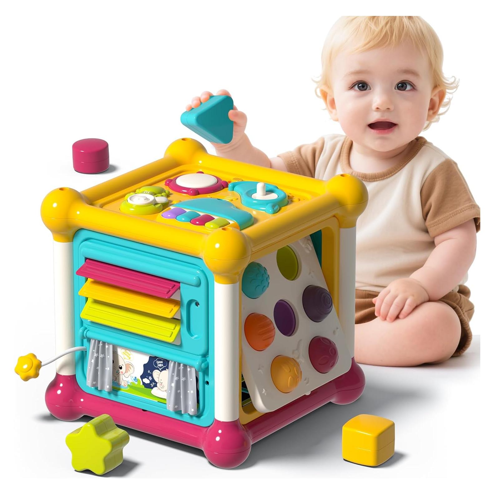 Cubo de Actividades Montessori PANITU 6 en 1 para Bebés