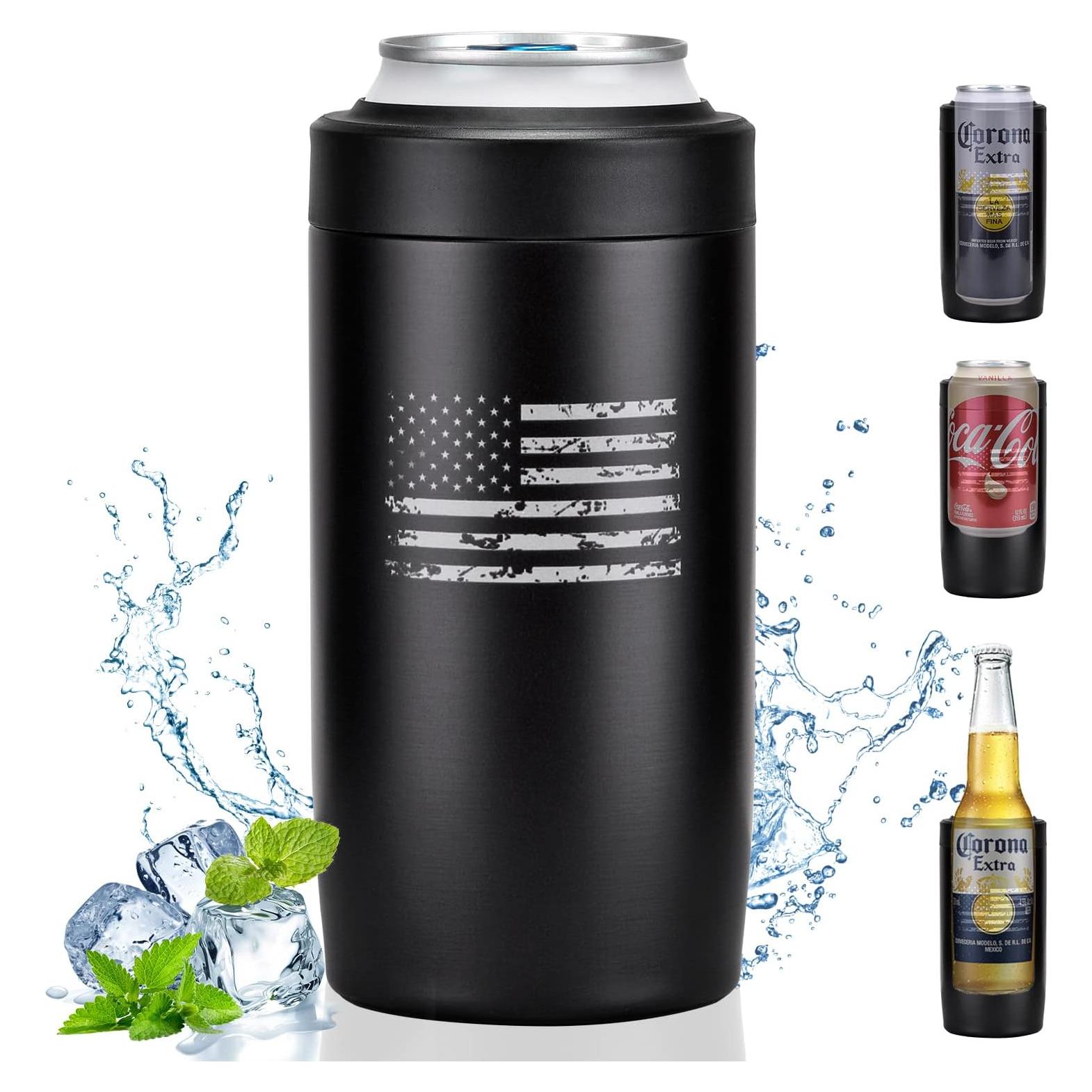 Enfriador de latas 4-en-1 ItsLife acero inoxidable 12 oz