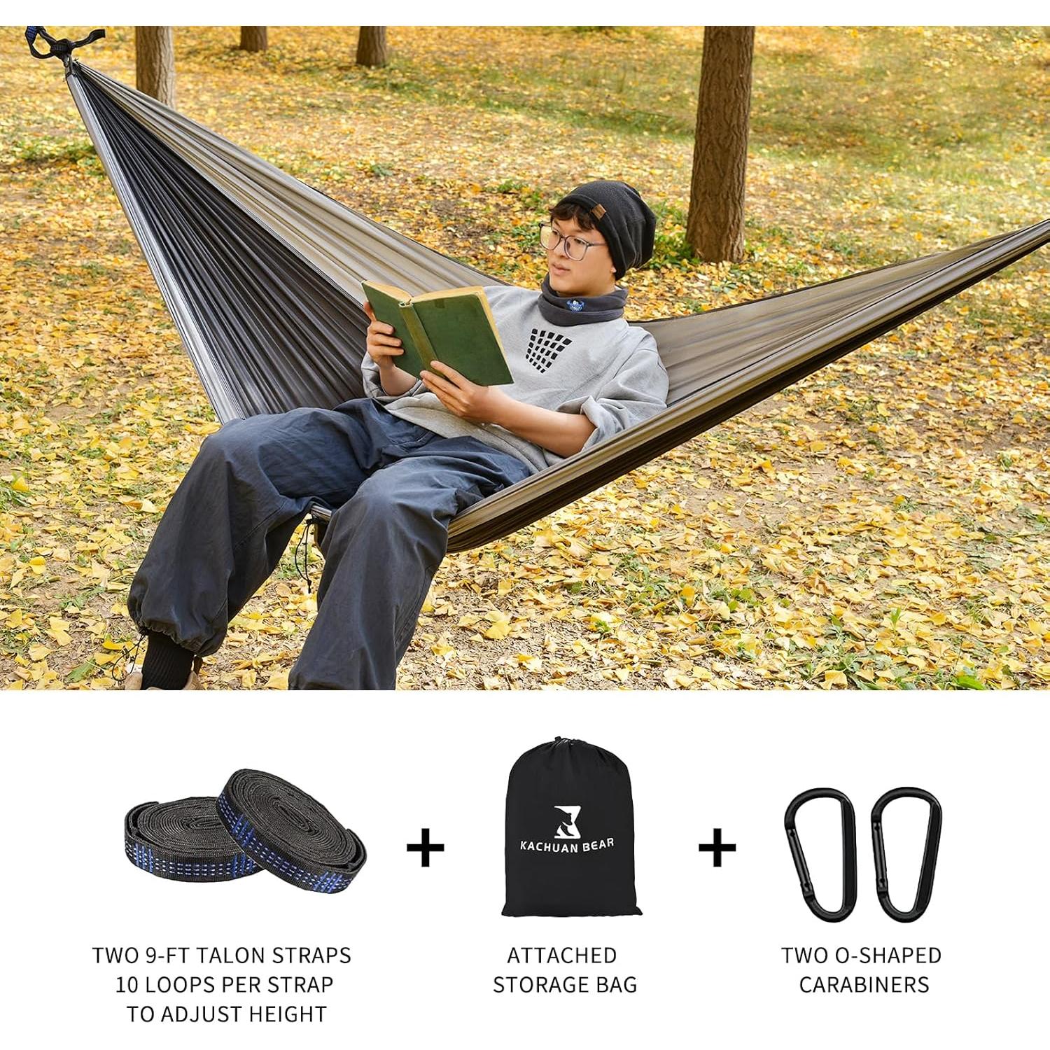 Hamaca de Camping KACHUAN BEAR 181 kg Capacidad Negra