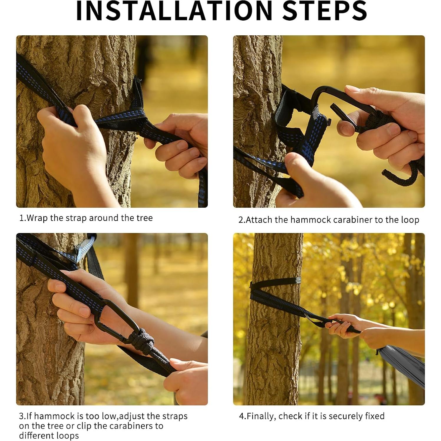 Hamaca de Camping KACHUAN BEAR 181 kg Capacidad Negra