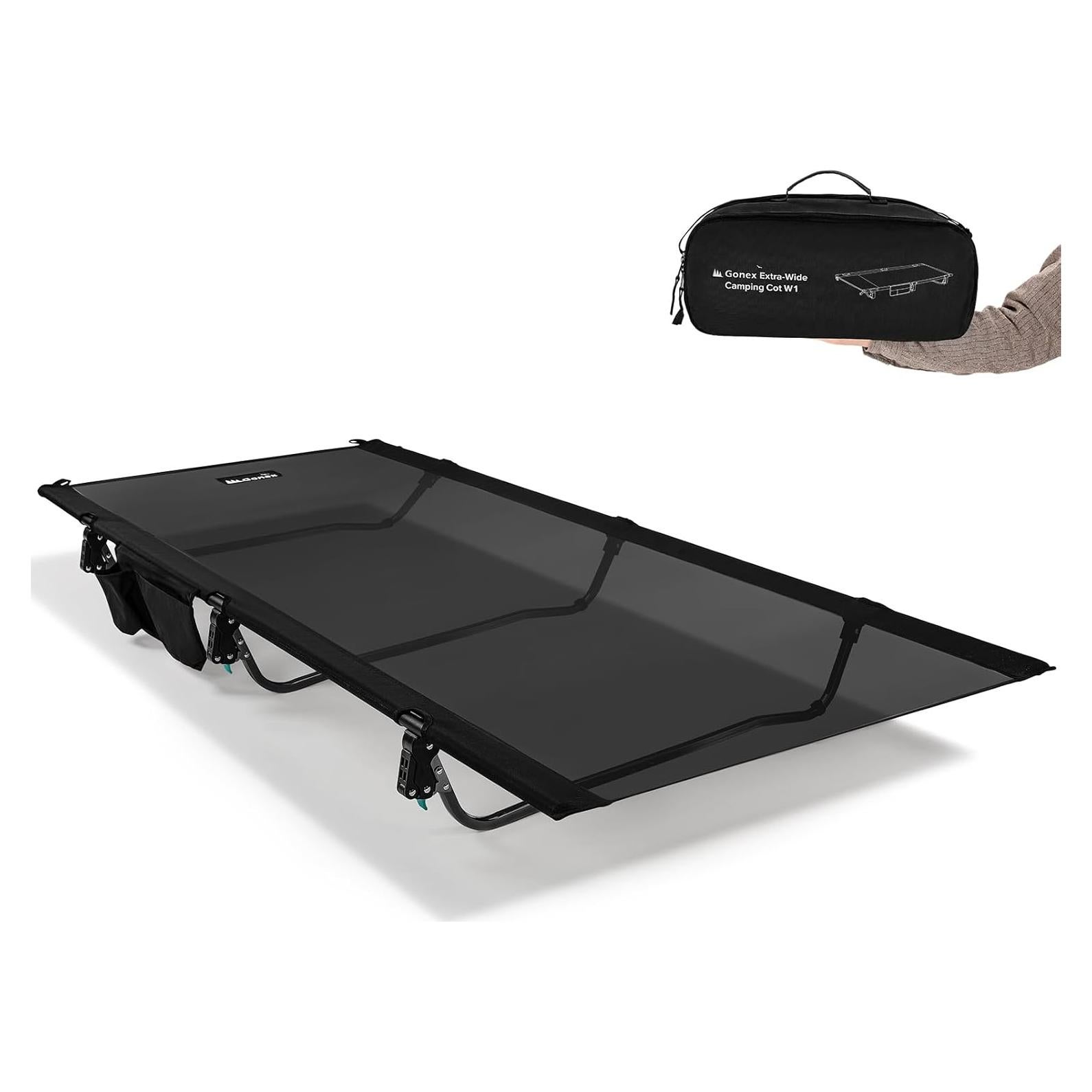 Cama de Camping Gonex Extra Ancha 80x190cm Soporta 158.76kg