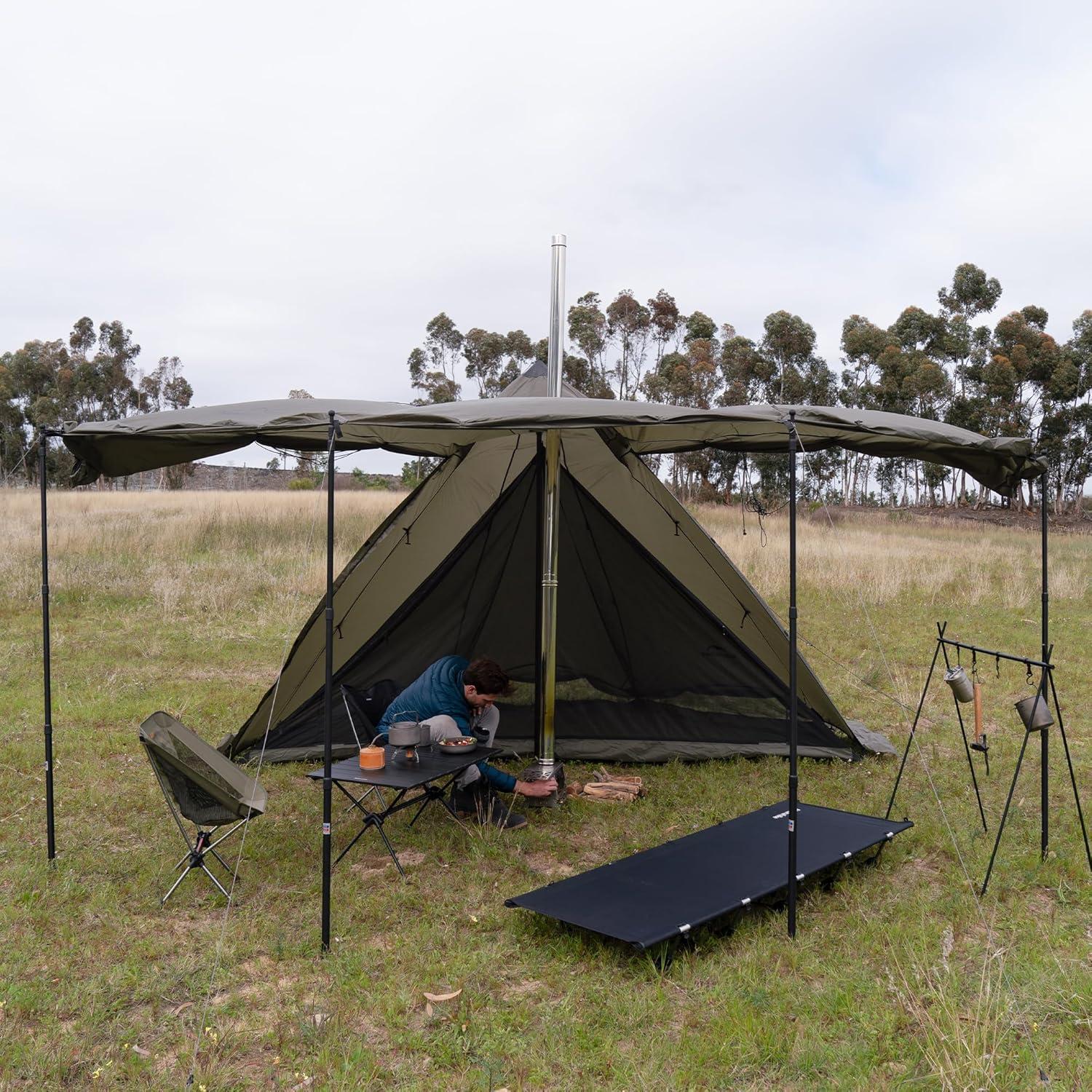 Tienda Teepee Naturehike Ranch Fire 4-6 Personas Impermeable