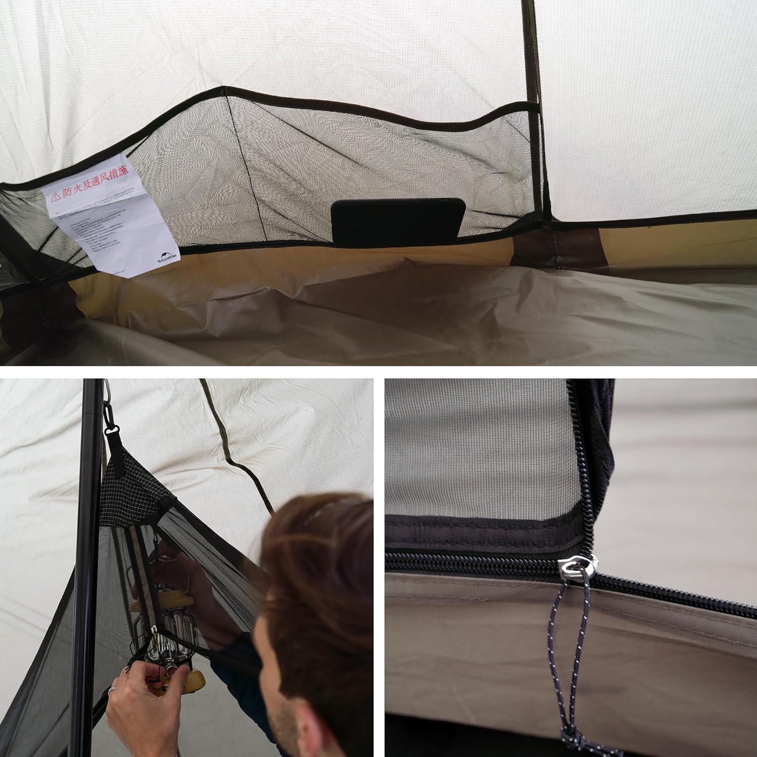Tienda Teepee Naturehike Ranch Fire 4-6 Personas Impermeable