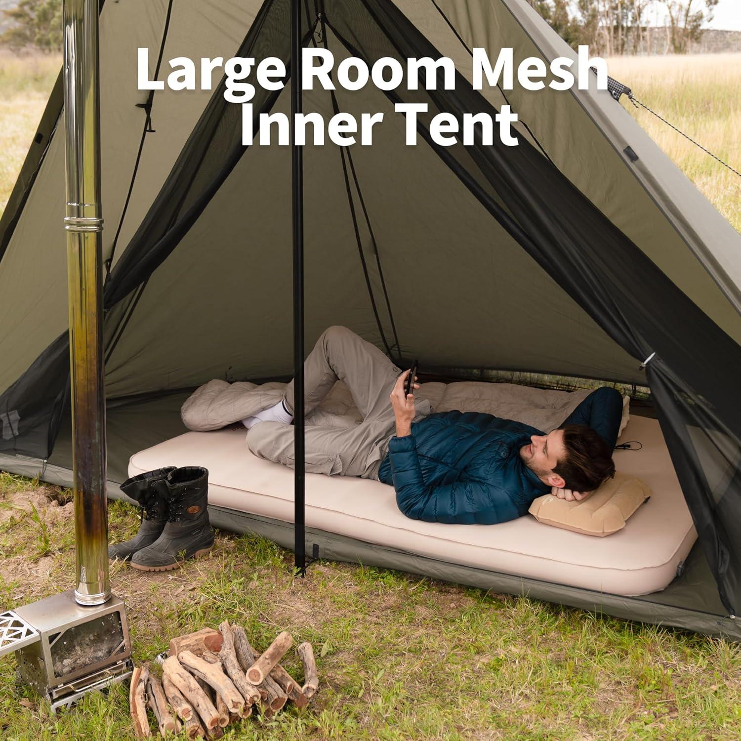 Tienda Teepee Naturehike Ranch Fire 4-6 Personas Impermeable