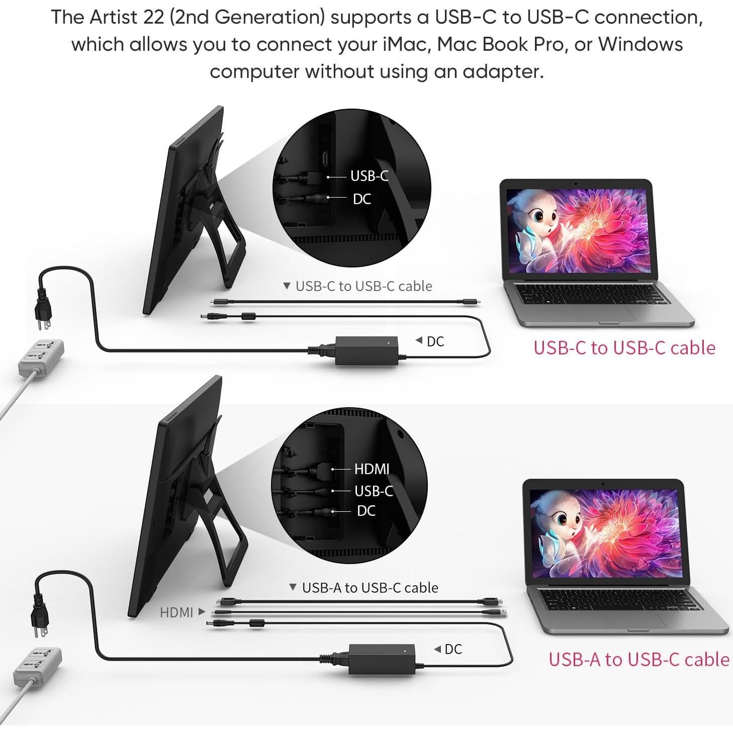 XPPen Tableta Gráfica Artista 22 21.5" IPS 8192 Niveles