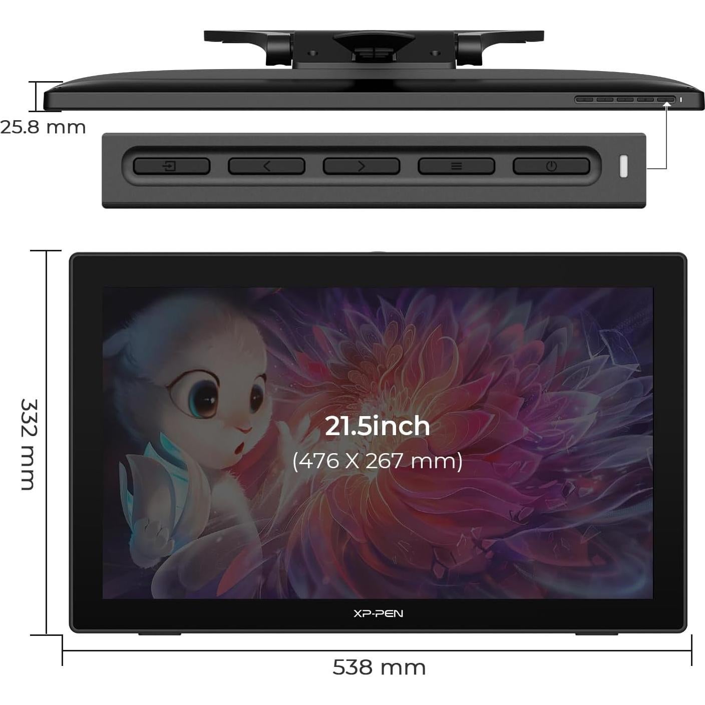 XPPen Tableta Gráfica Artista 22 21.5" IPS 8192 Niveles