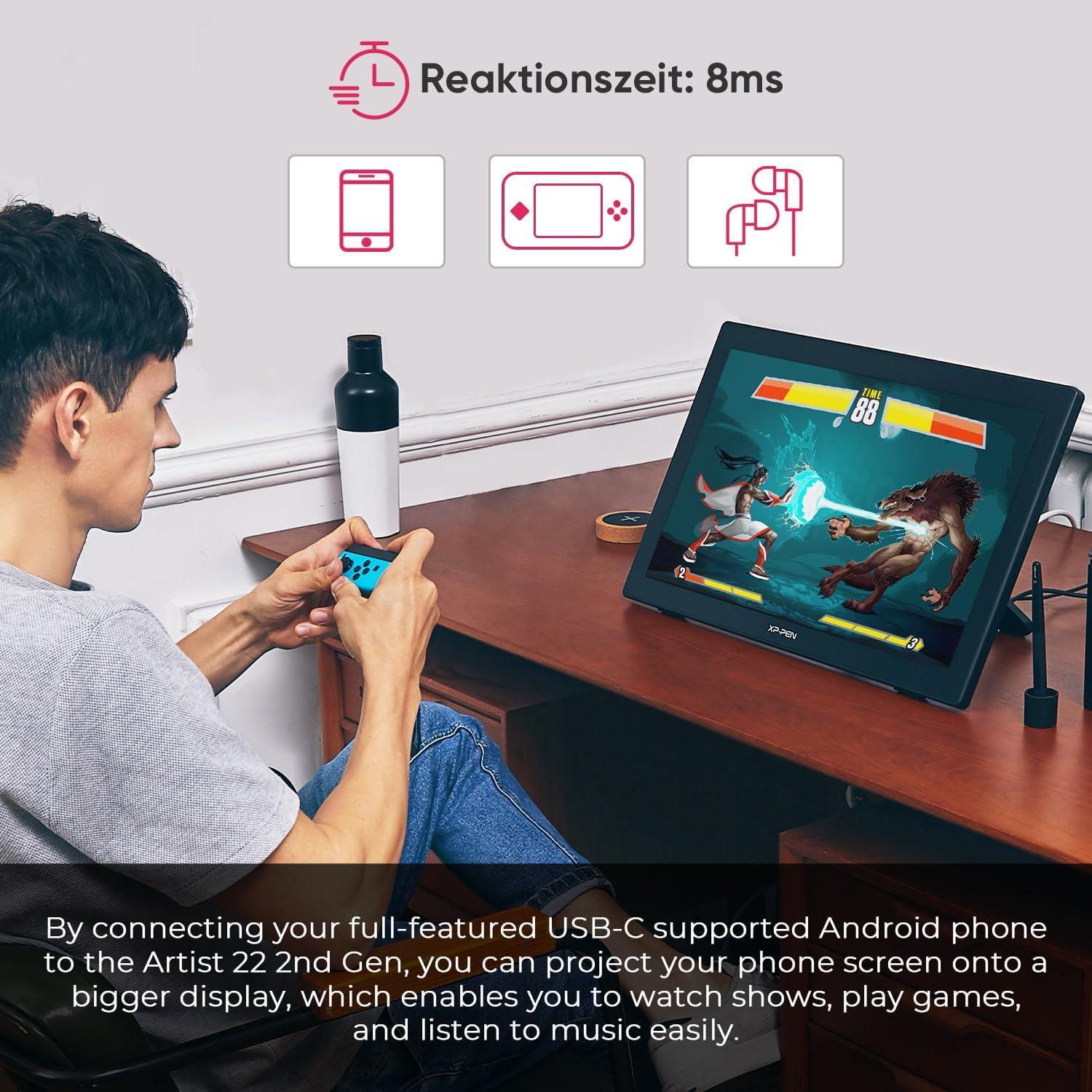 XPPen Tableta Gráfica Artista 22 21.5" IPS 8192 Niveles