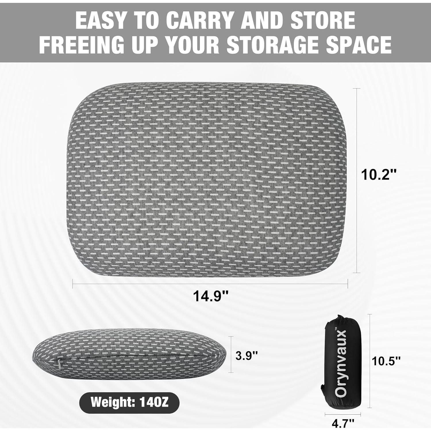 Almohada de Espuma de Memoria Orynvaux Gris Oscuro 10 cm