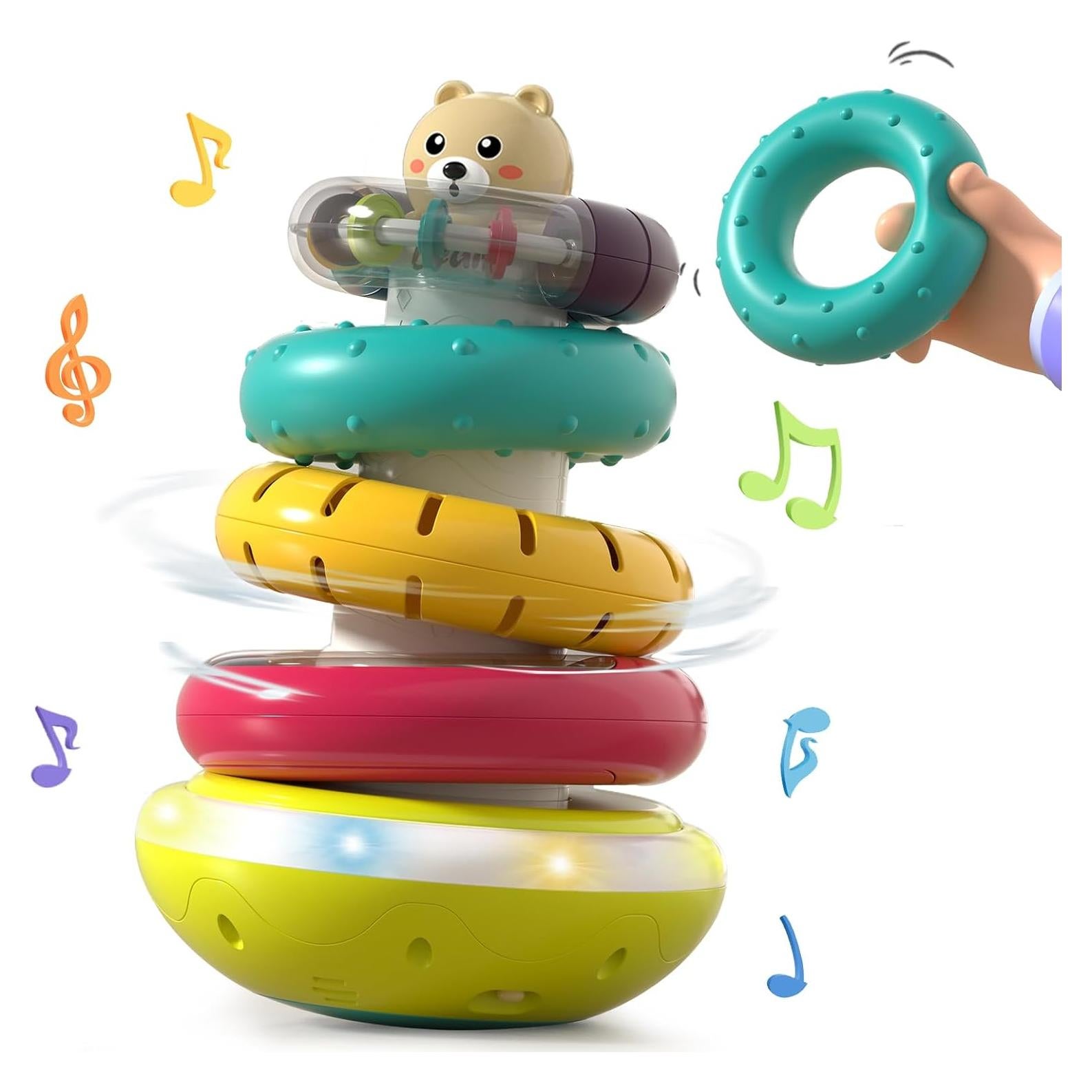 Anillos Apilables Musicales PANITU para Bebés 6-18 Meses