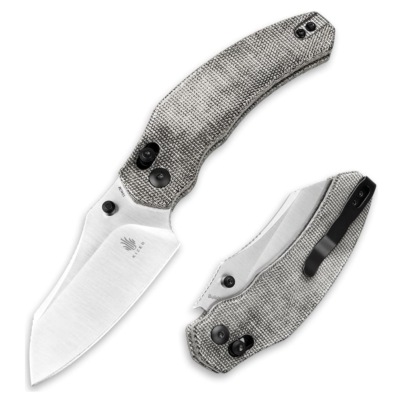Cuchillo de bolsillo Kizer Bulldog 3" hoja Sheepsfoot EDC