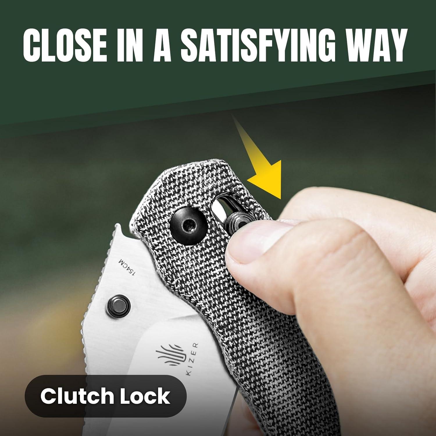 Cuchillo de bolsillo Kizer Bulldog 3" hoja Sheepsfoot EDC