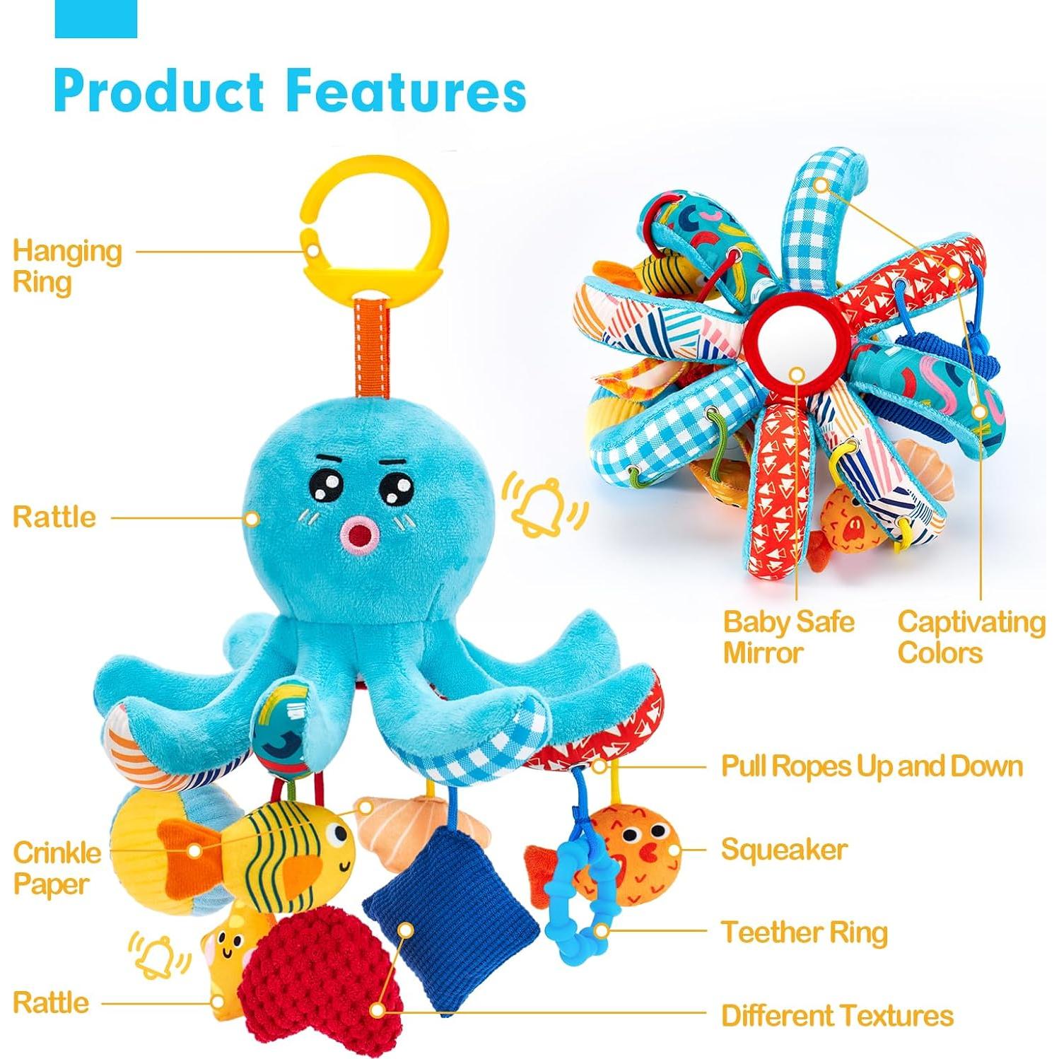 Juguete Sensorial para Bebés Hahaland Octopus 0-6 Meses