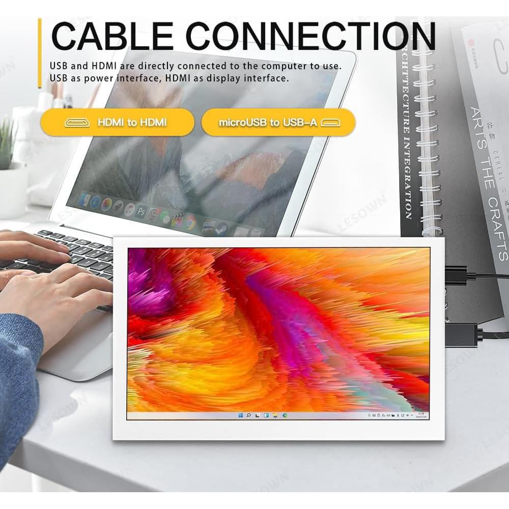 Monitor Portátil LESOWN 7" IPS 1024x600 con Altavoces