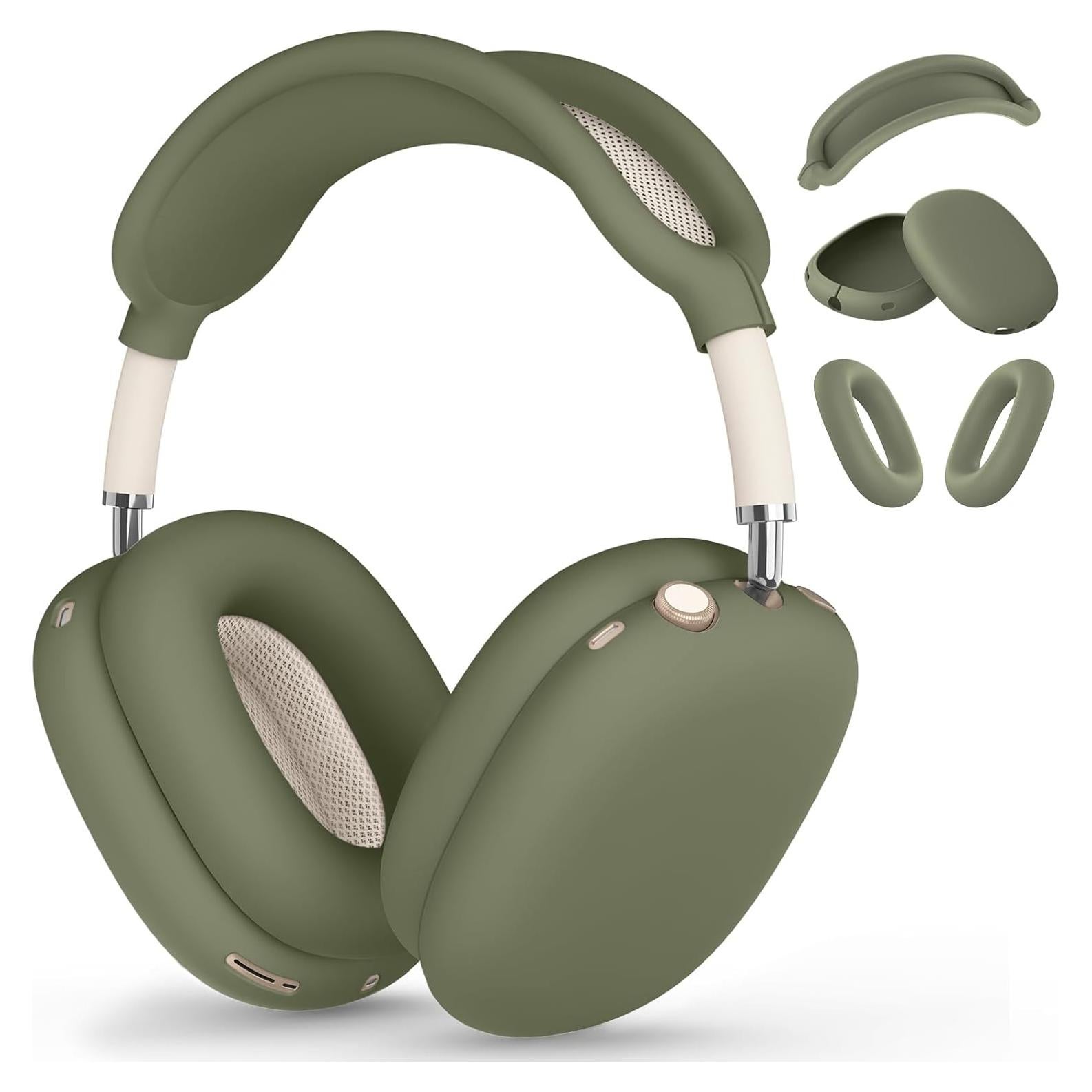 Funda de Silicona 4 en 1 para AirPods Max Polislime Verde Militar