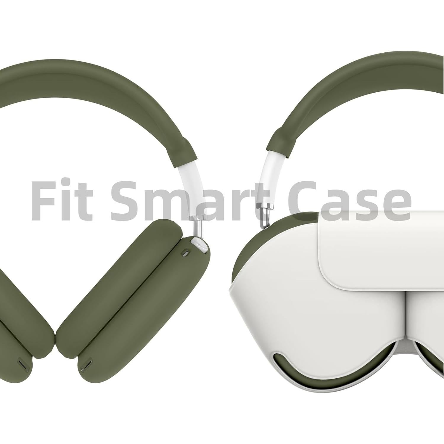 Funda de Silicona 4 en 1 para AirPods Max Polislime Verde Militar