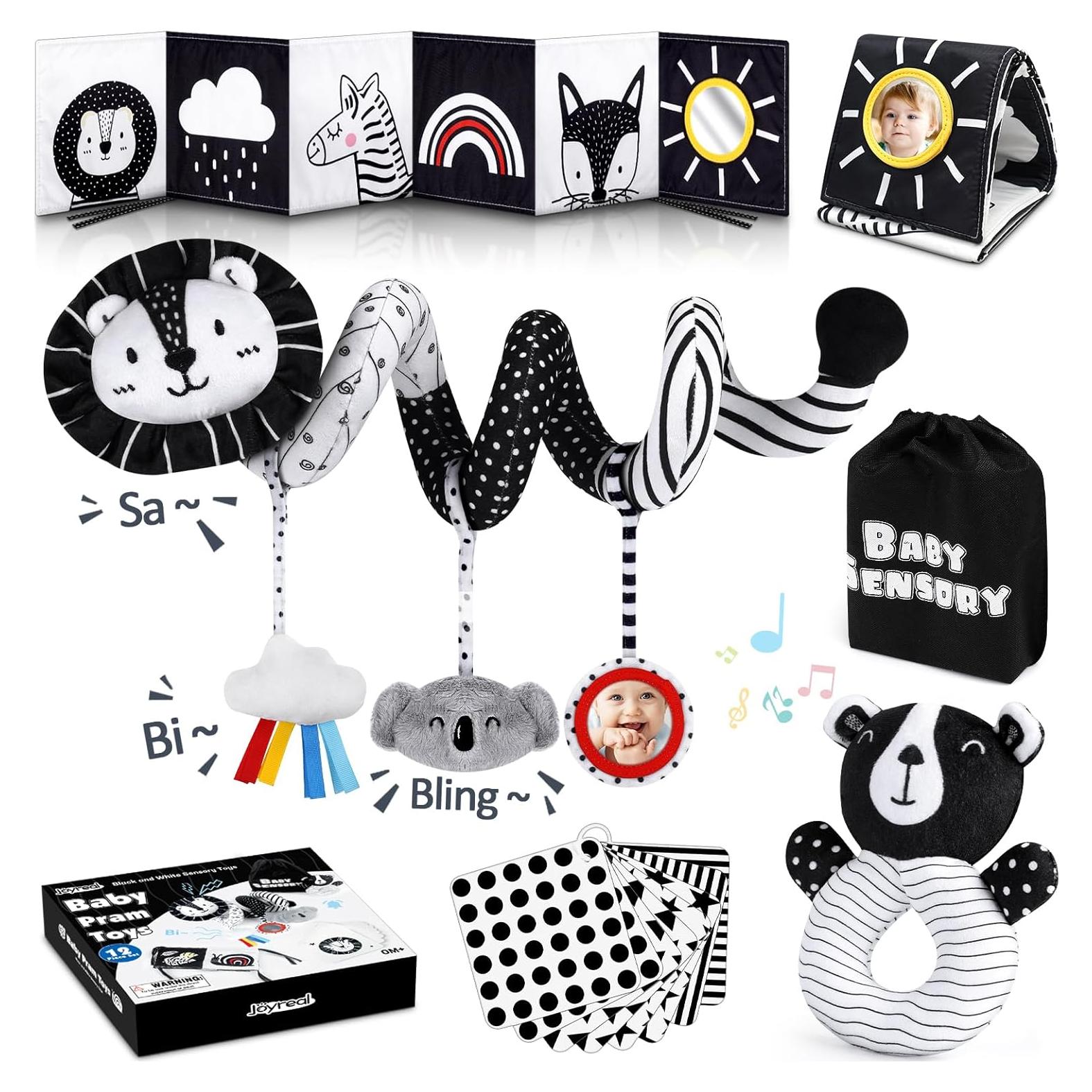 Juguetes Sensoriales Joyreal para Bebés en Blanco y Negro