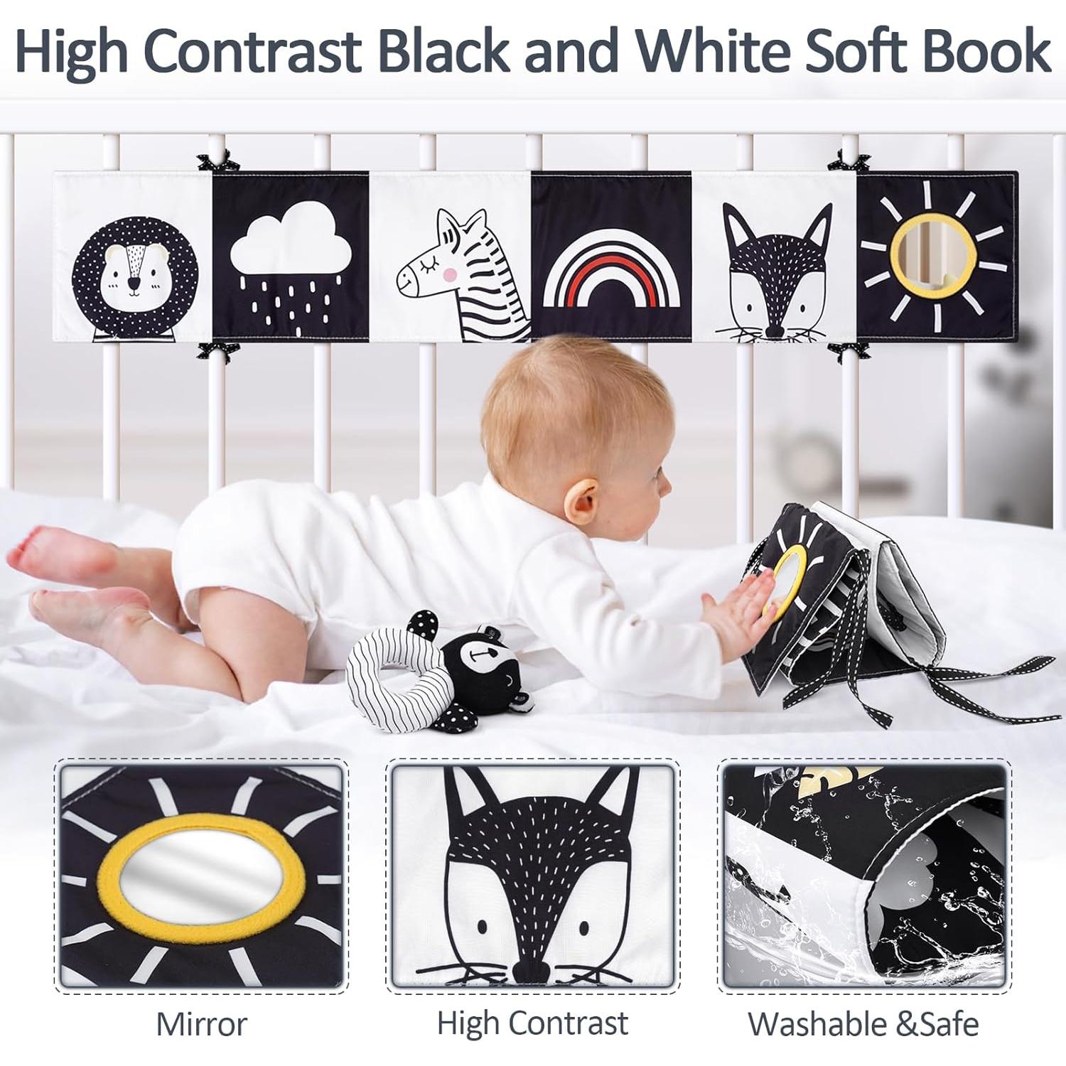 Juguetes Sensoriales Joyreal para Bebés en Blanco y Negro