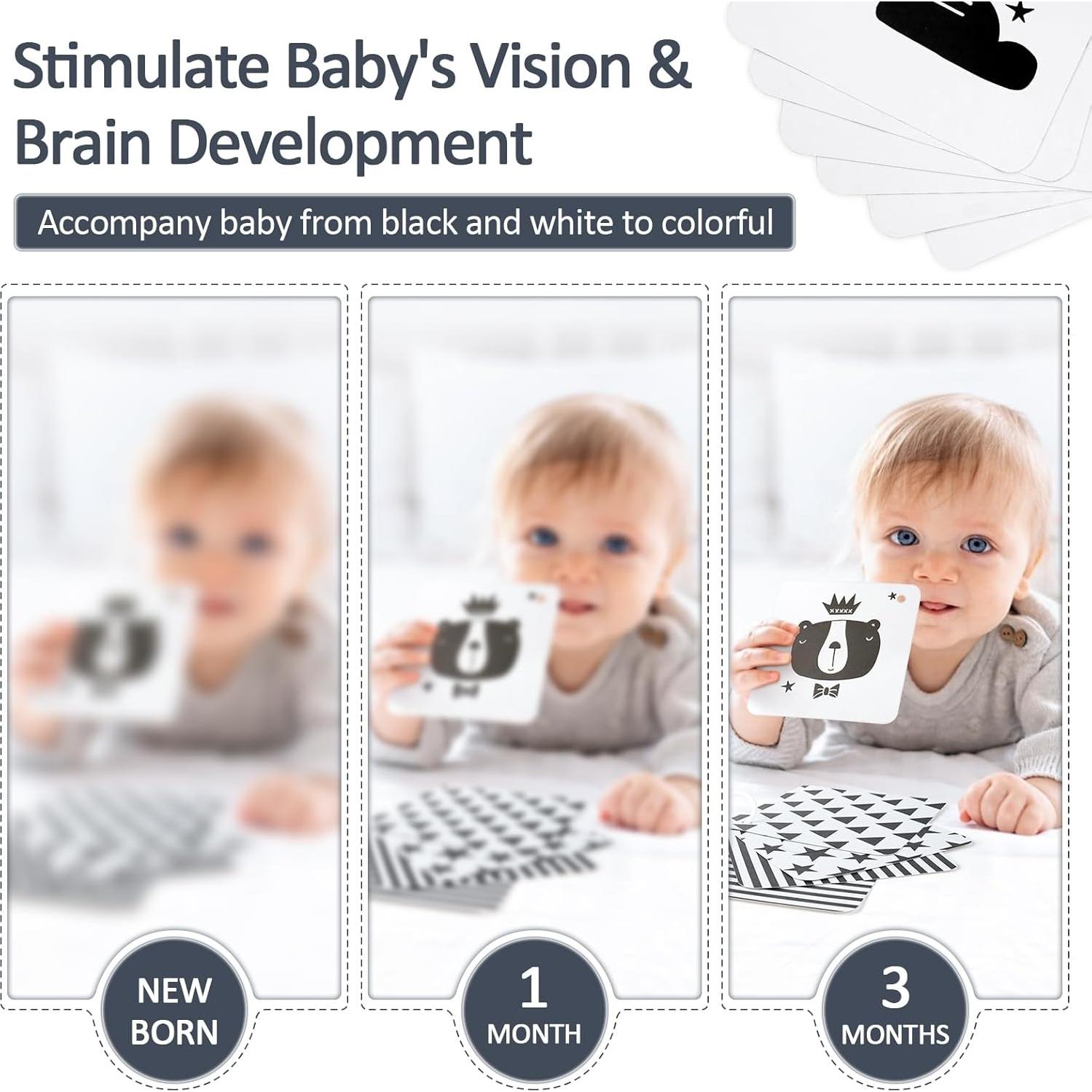 Juguetes Sensoriales Joyreal para Bebés en Blanco y Negro