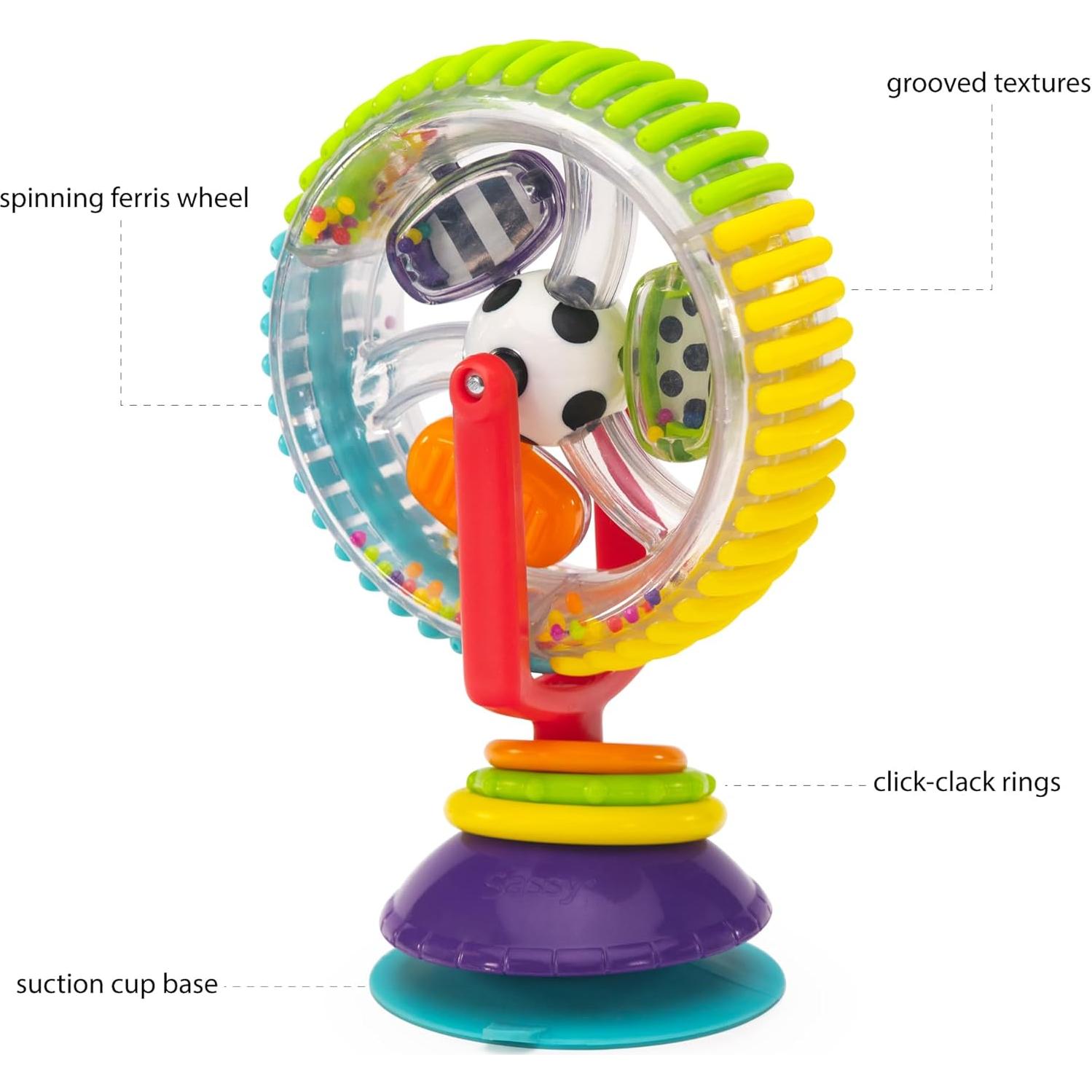 Juguete giratorio Sassy Wonder Wheel para silla alta 6+ meses