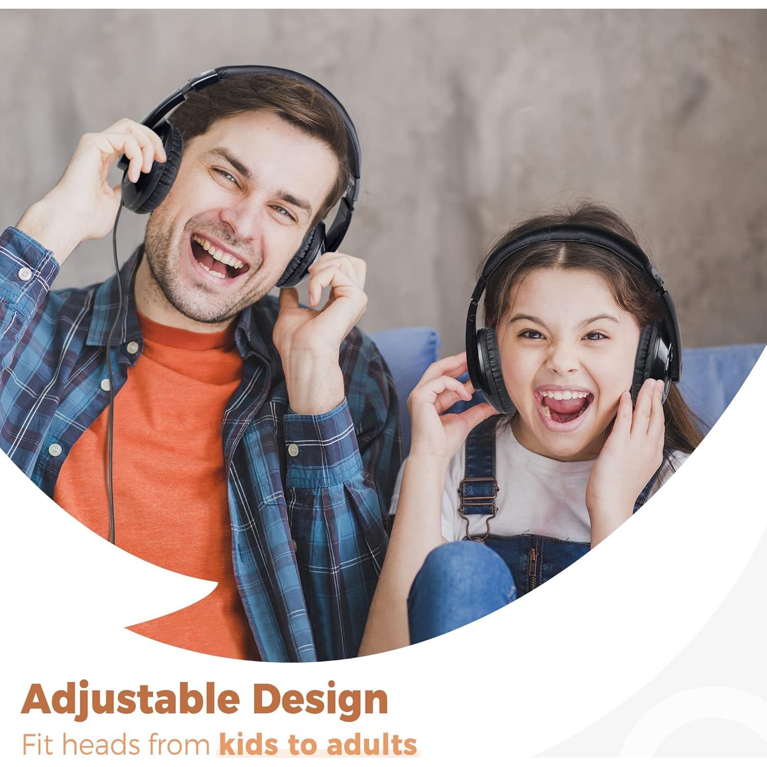 Auriculares Rockpapa Comfort para Niños con Cable 3.5mm Negro