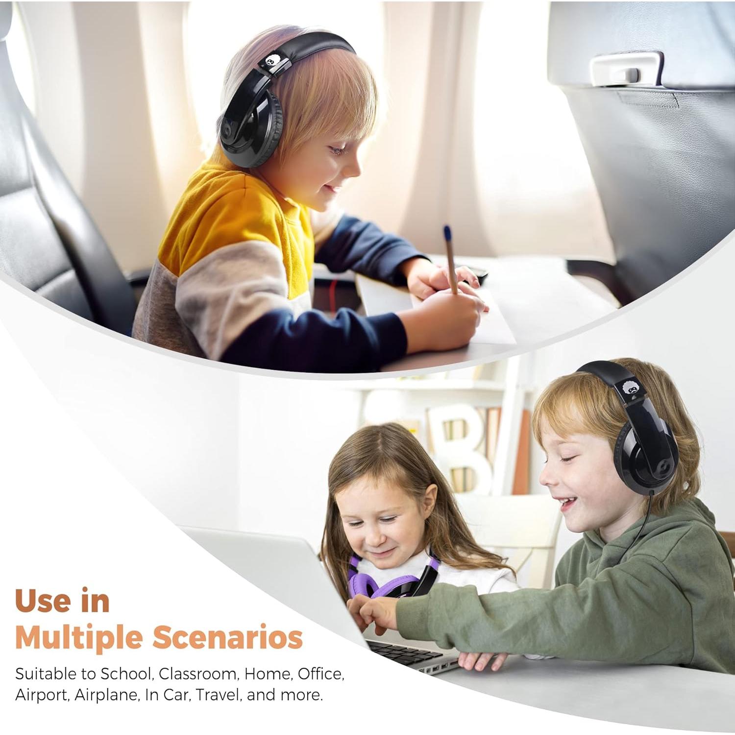 Auriculares Rockpapa Comfort para Niños con Cable 3.5mm Negro