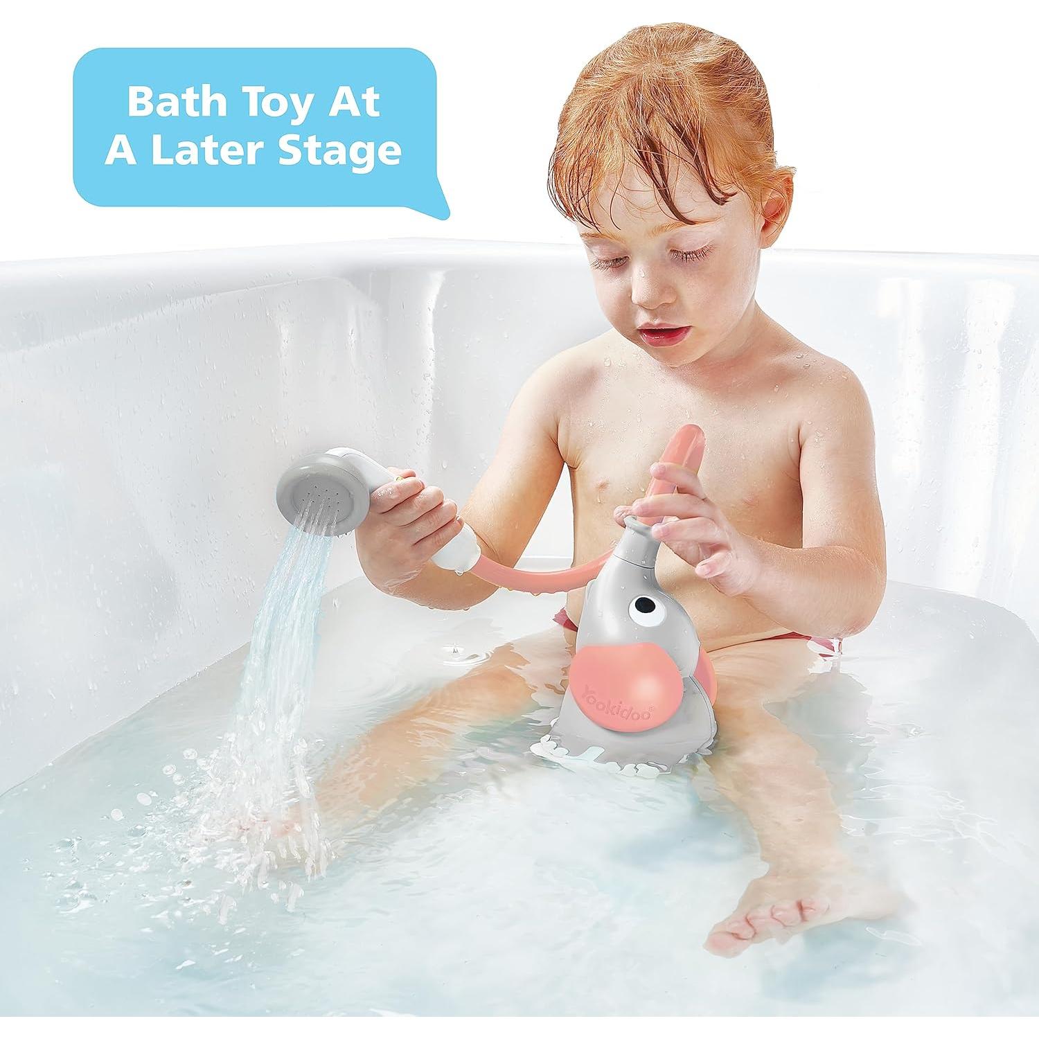 Cabezal de Ducha para Bebés Yookidoo Elefante Rosa