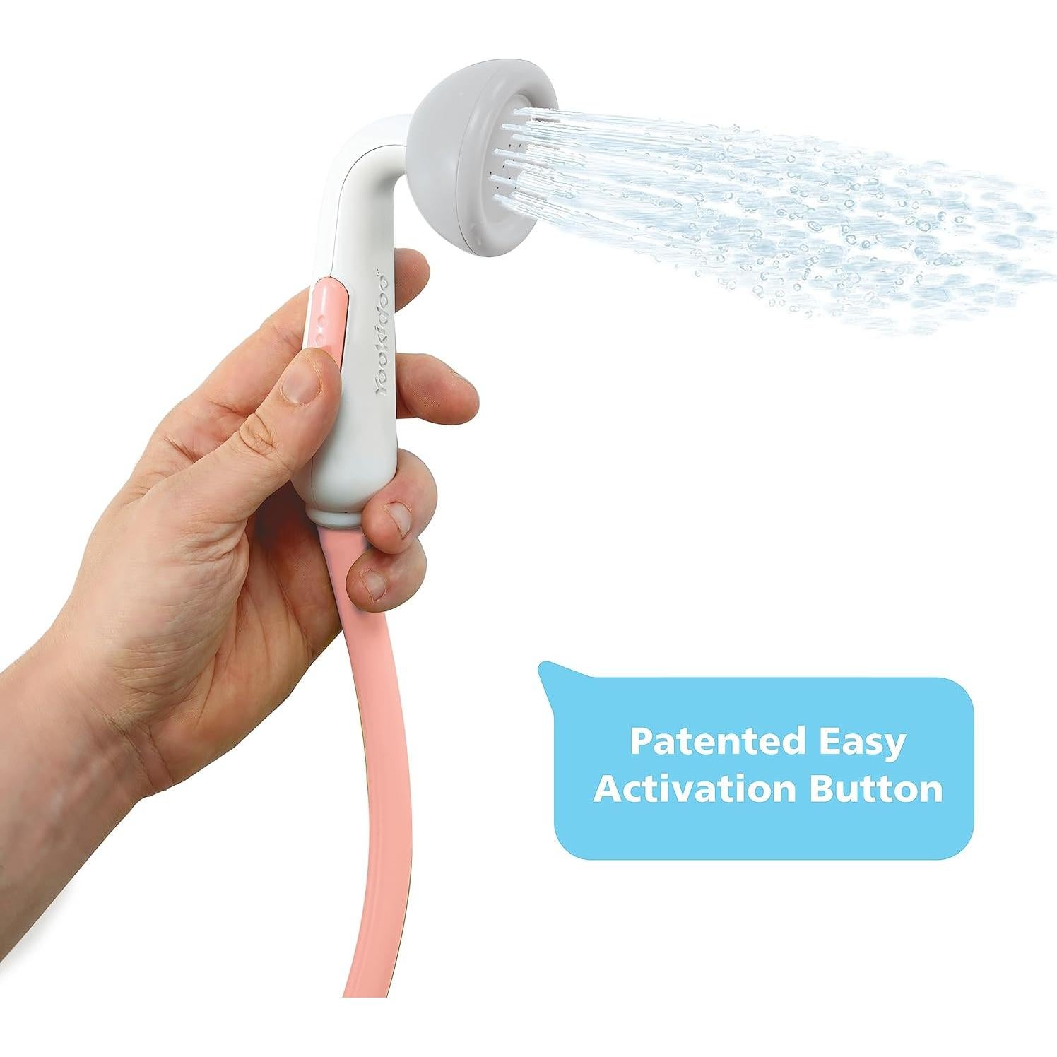 Cabezal de Ducha para Bebés Yookidoo Elefante Rosa