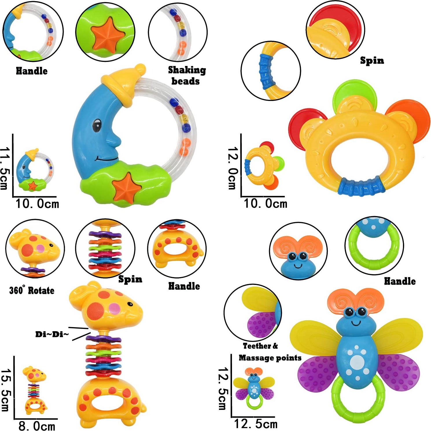 Set de Juguetes para Bebés 0-6 Meses SUNLIKE 11 Piezas