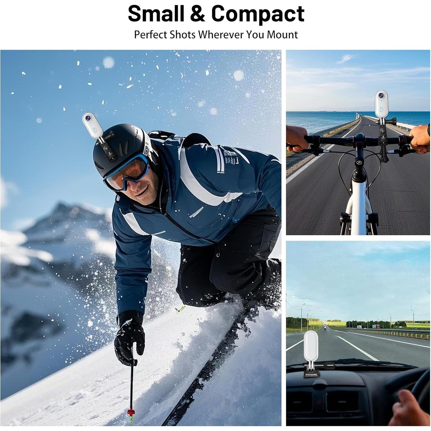 Cámara de acción Intepoll Mini 4K 128GB Impermeable IPX7