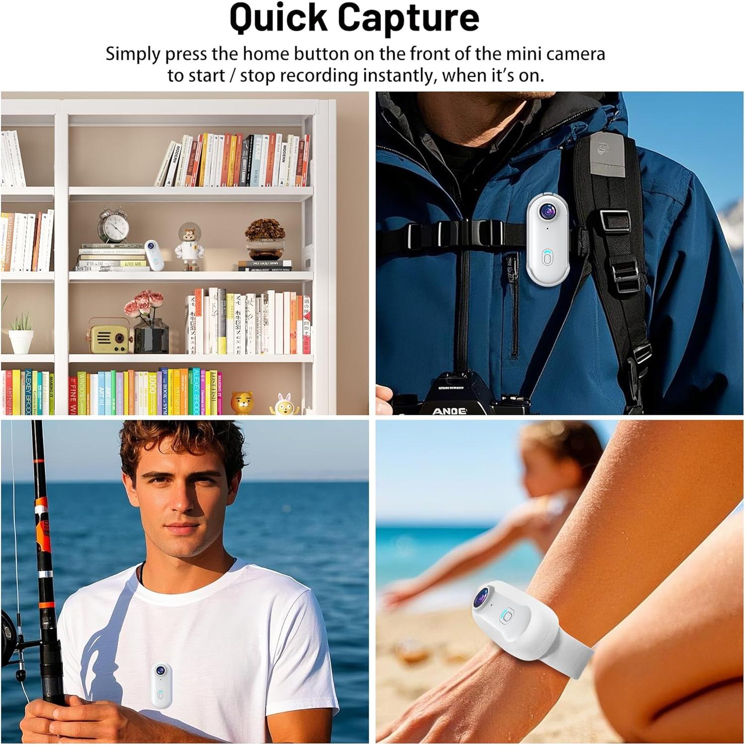 Cámara de acción Intepoll Mini 4K 128GB Impermeable IPX7