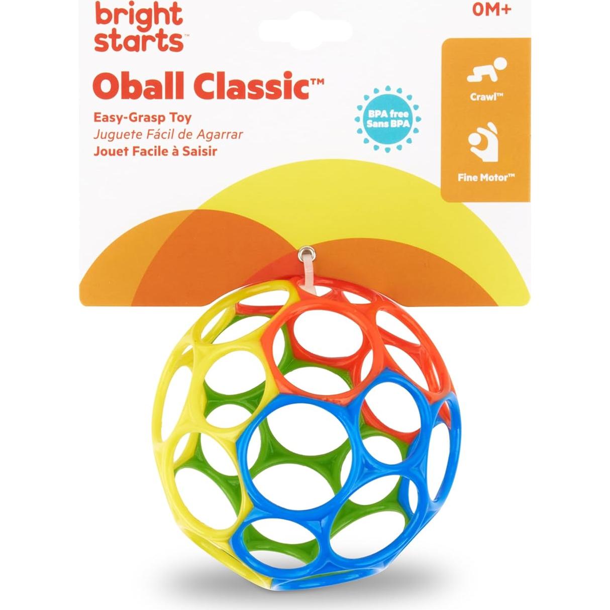 Pelota Juguete para Bebés Bright Starts Oball 10 cm Libre BPA