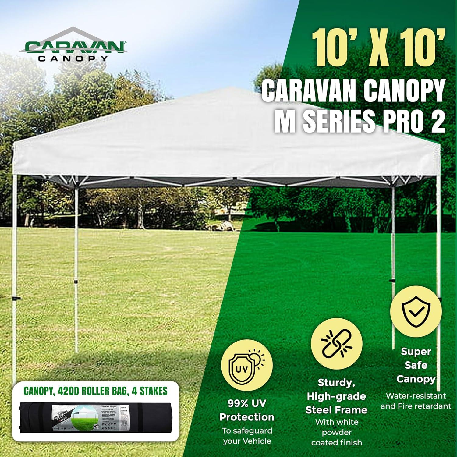 Carpa Plegable Pro 3x3m Caravan Canopy Blanca Resistente UV