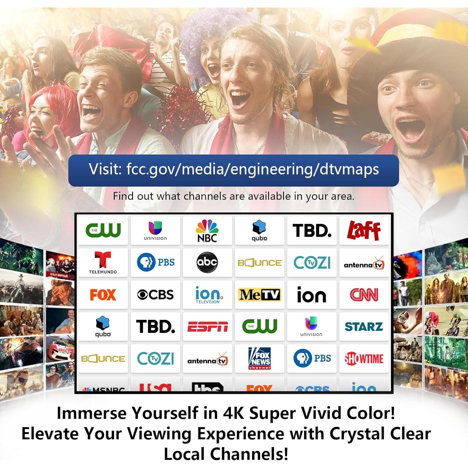 Antena Digital HDTV Interior ApexWaveTV 14cm Recepción 360°